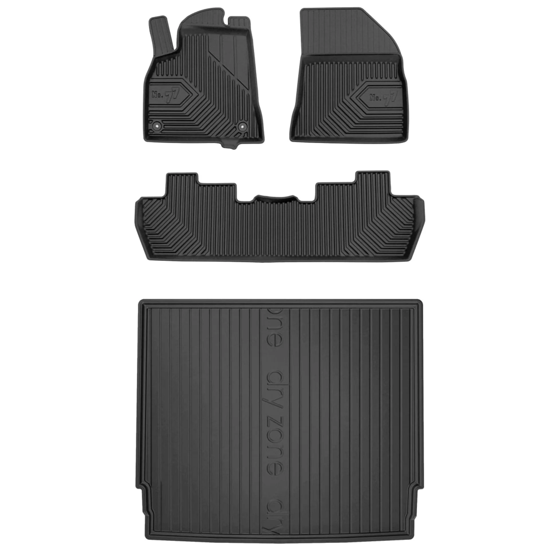 MOTOS Set de Alfombrillas de Goma y Alfombrillas de Maletero para Peugeot 5008 I 2009-2017 Mejora la Comodidad de Tus Viajes con la Alfombrilla Antideslizante para Coche NO.77- Alfombrillas para Todo
