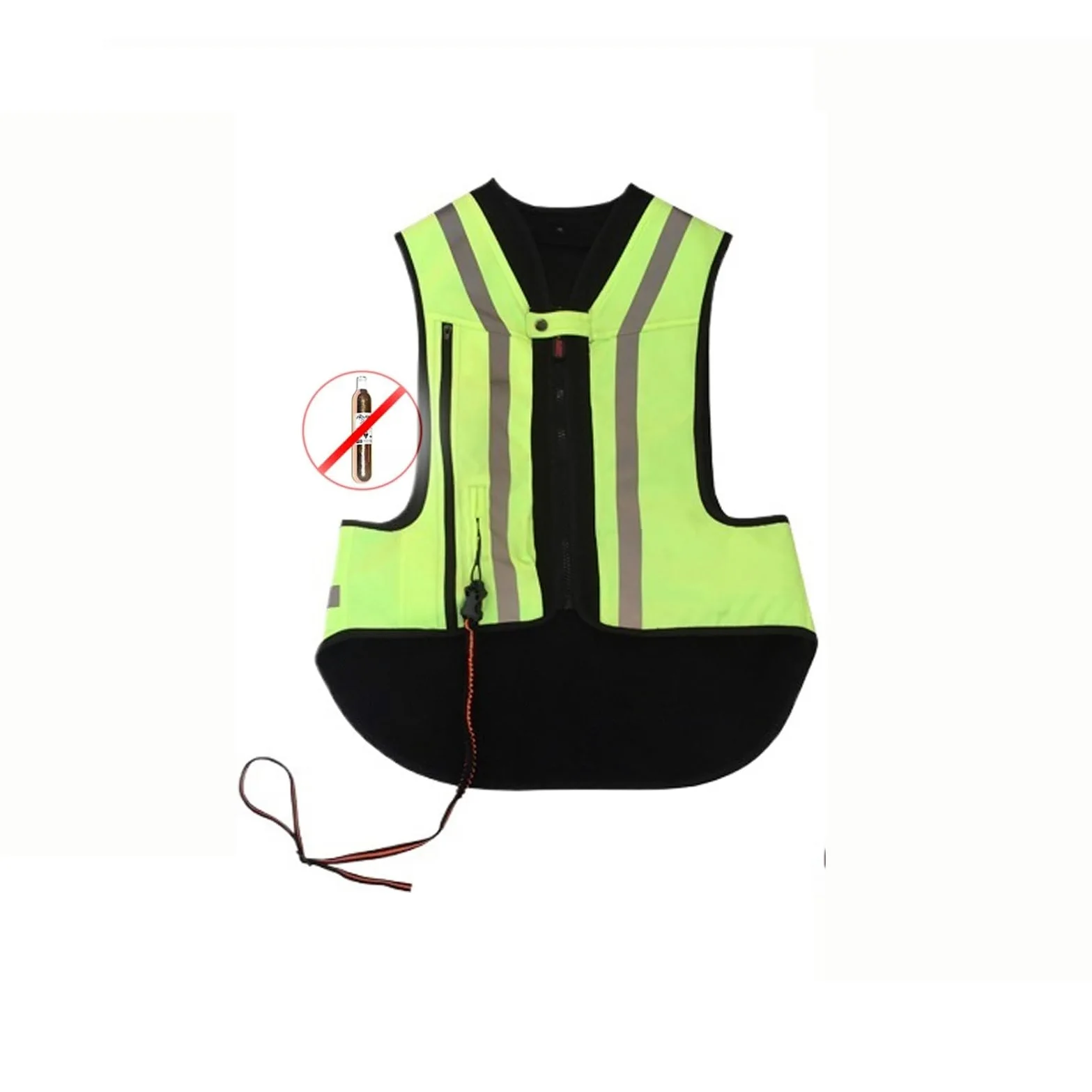 Chaleco Con Airbag for Motocicleta Unisex Chaleco Ajustable, Seguridad for Motociclistas Y Equitación 0,1S Activa El Airbag(Green,X-Large)