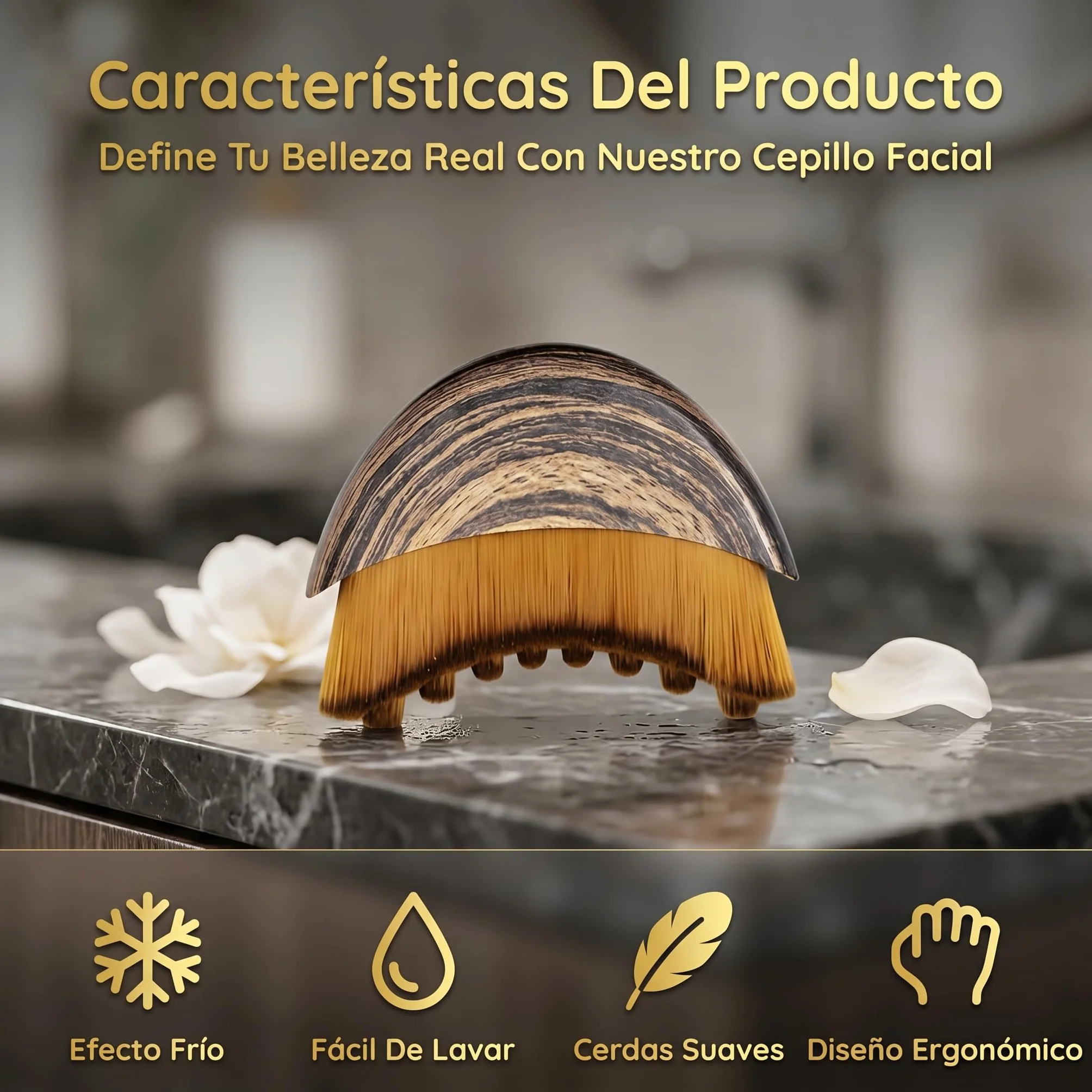 Cepillo Facial Linfático Drenaje Masajeador Contorno Exfoliación