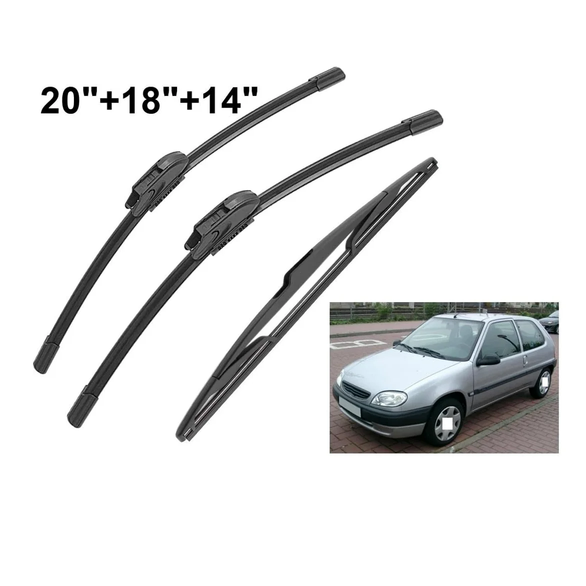 Escobillas limpiaparabrisas delanteras 1/2/3/4/6 Piezas Escobillas Limpiaparabrisas Delanteras Y Traseras Para Citroën Para Saxo 1999-2003
