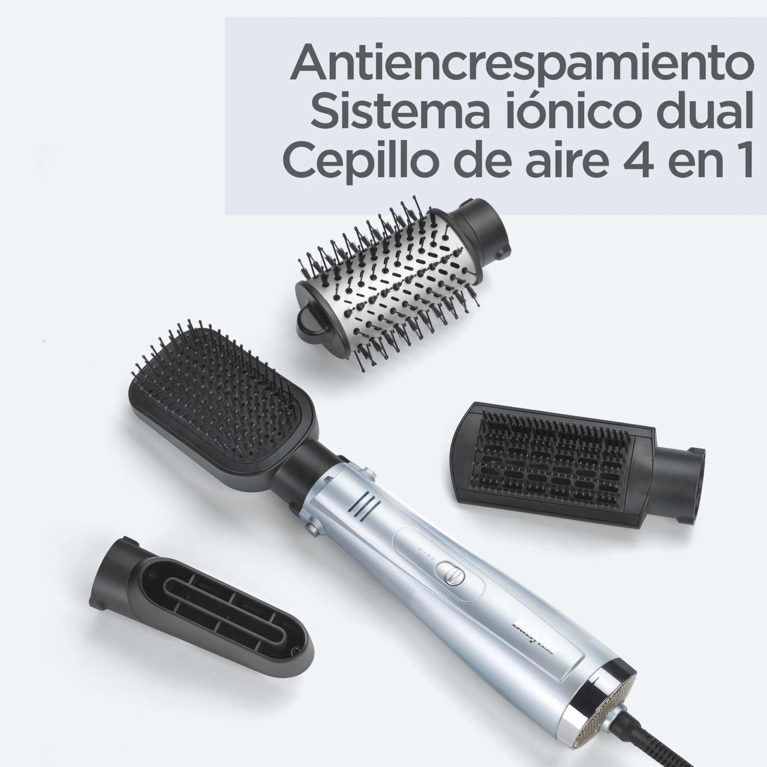BaByliss Hydro Fusion AS774E Cepillo secador de pelo 4 en 1 Antiencrespamiento Azul
