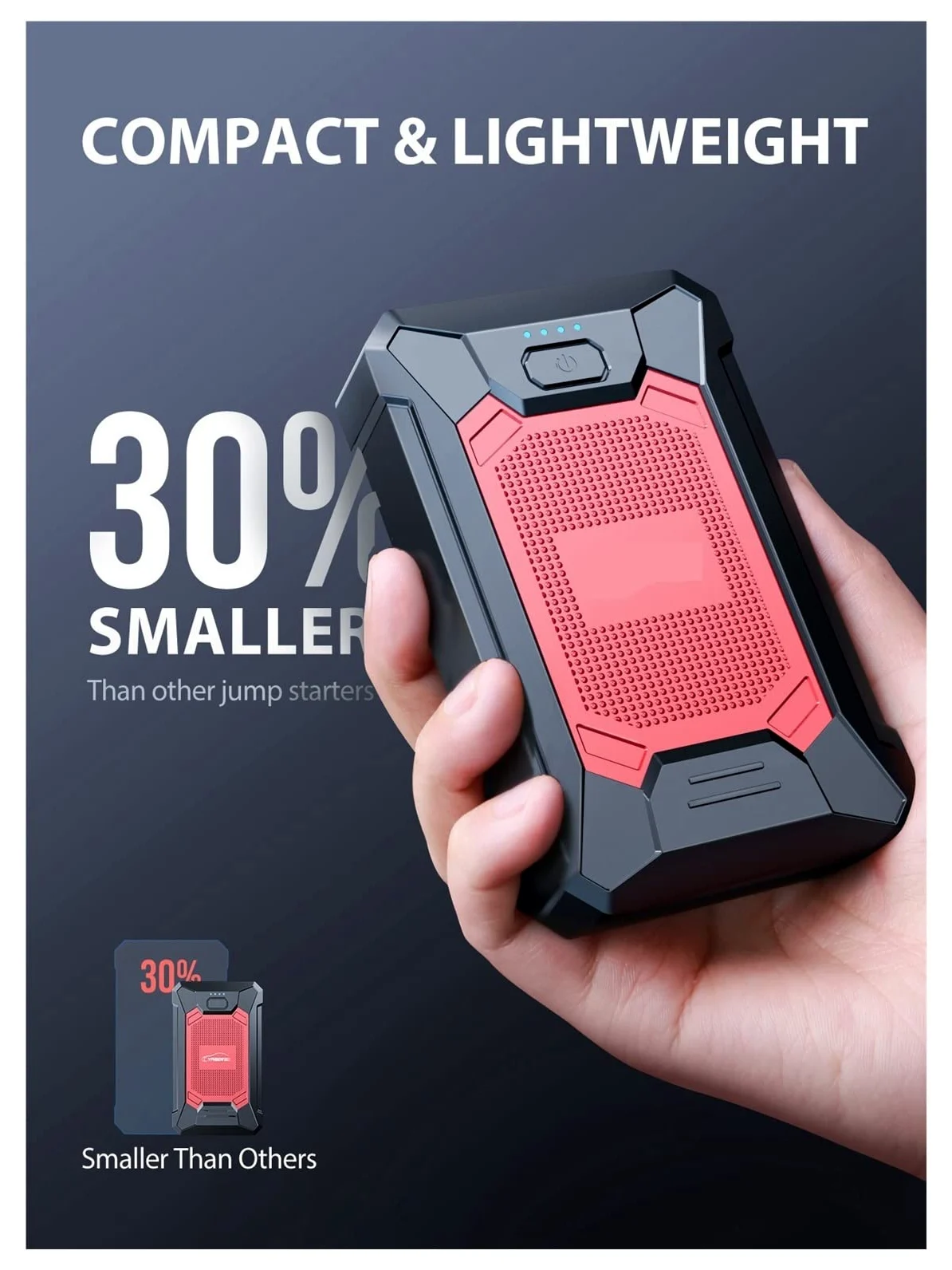 Cargador de Goteo Inteligente Coche 1000A 12000mAh Banco de energía portátil Mini Cargador de batería automático Impermeable Accesorios de Coche de batería Externa