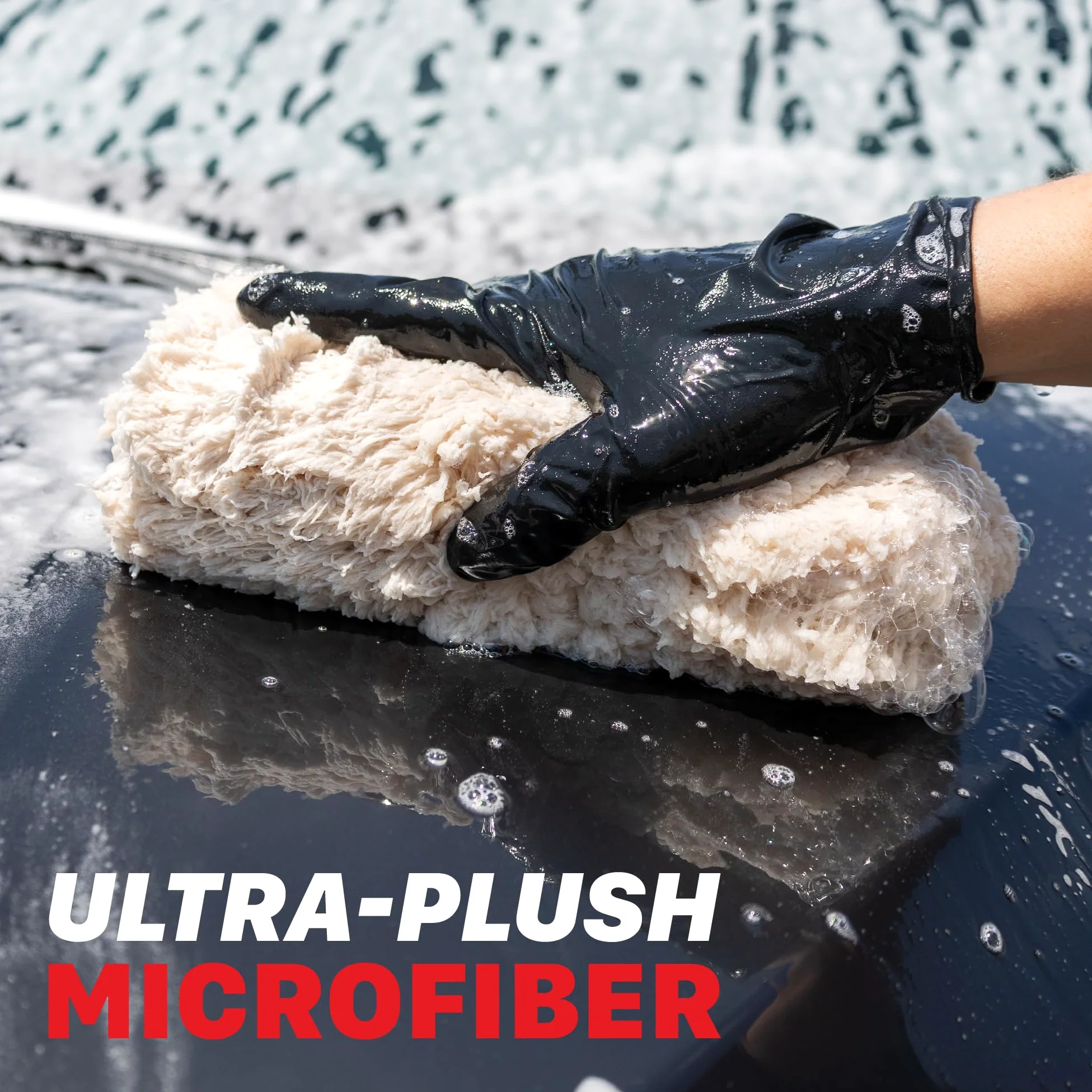 Maxshine Esponja de microfibra ultra afelpada para lavado de coche, súper absorbente y ultrasuave para lavar el coche sin arañazos, muy conveniente para detalles del coche