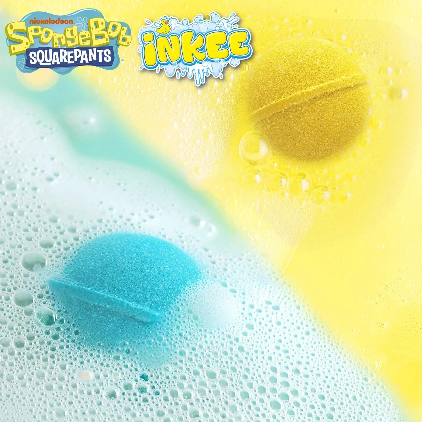 INKEE Bob Esponja Bomba de Baño con Sorpresa 100g 7 Figuras Coleccionables Edición Dorada
