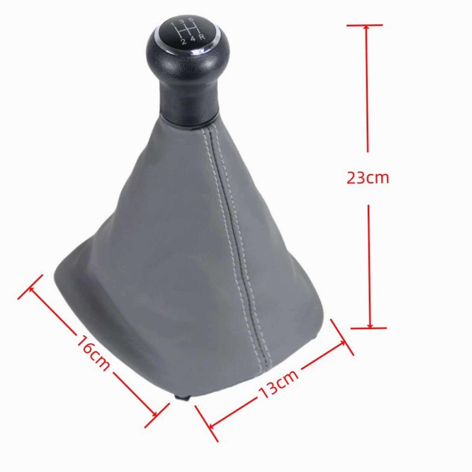 Rendimiento Pomo Para Palanca De Cambios Para VW | Plástico ABS/Cuero PU,Negro/Beige/Gris,Empuñadura Ergonómica,Sensación Cómoda,Cambio Suave
