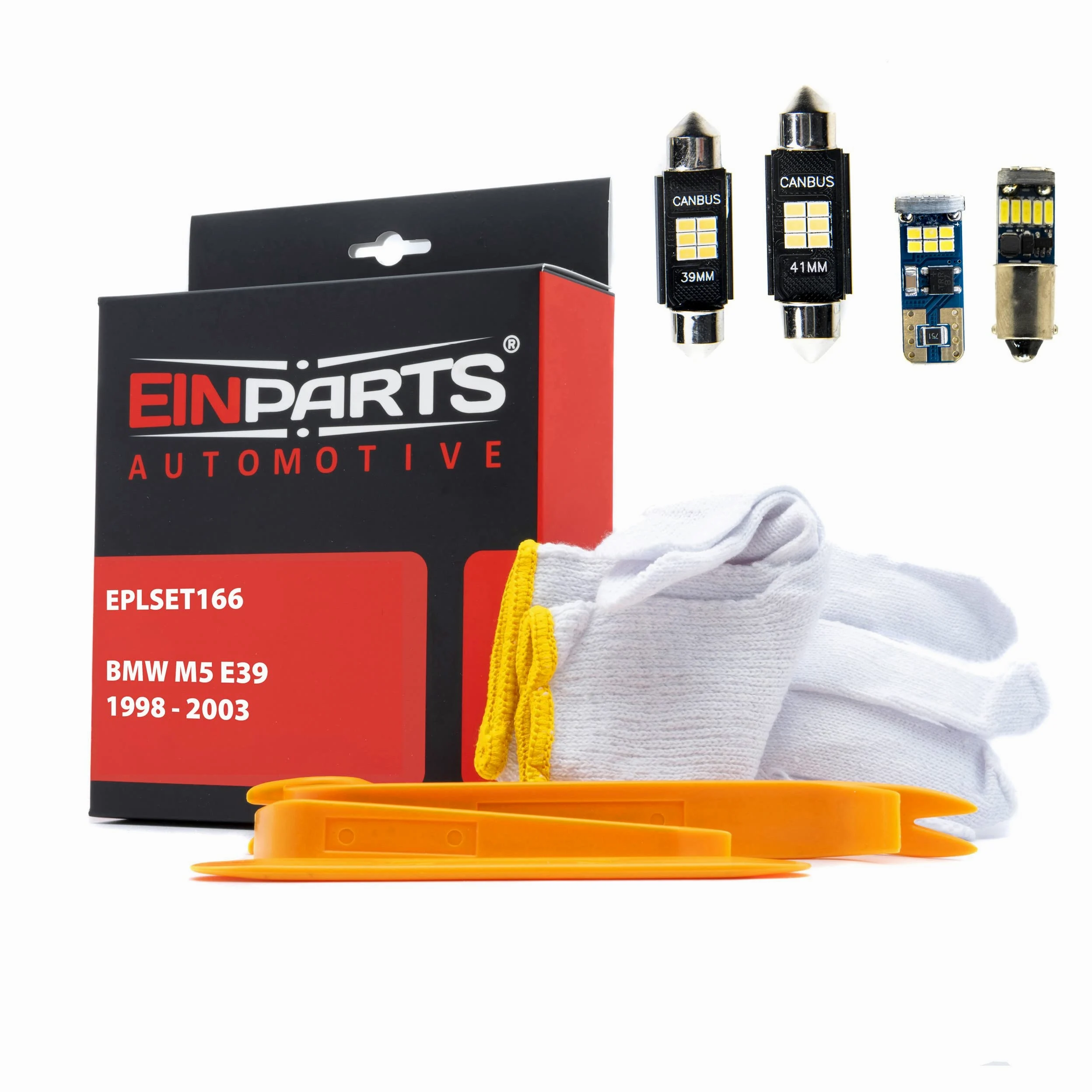 EinParts Juego de Bombillas LED para Coche, Sin errores Can-Bus, para interior de coche especifico para Bmw M5 E39 1998-2003, 18 piezas