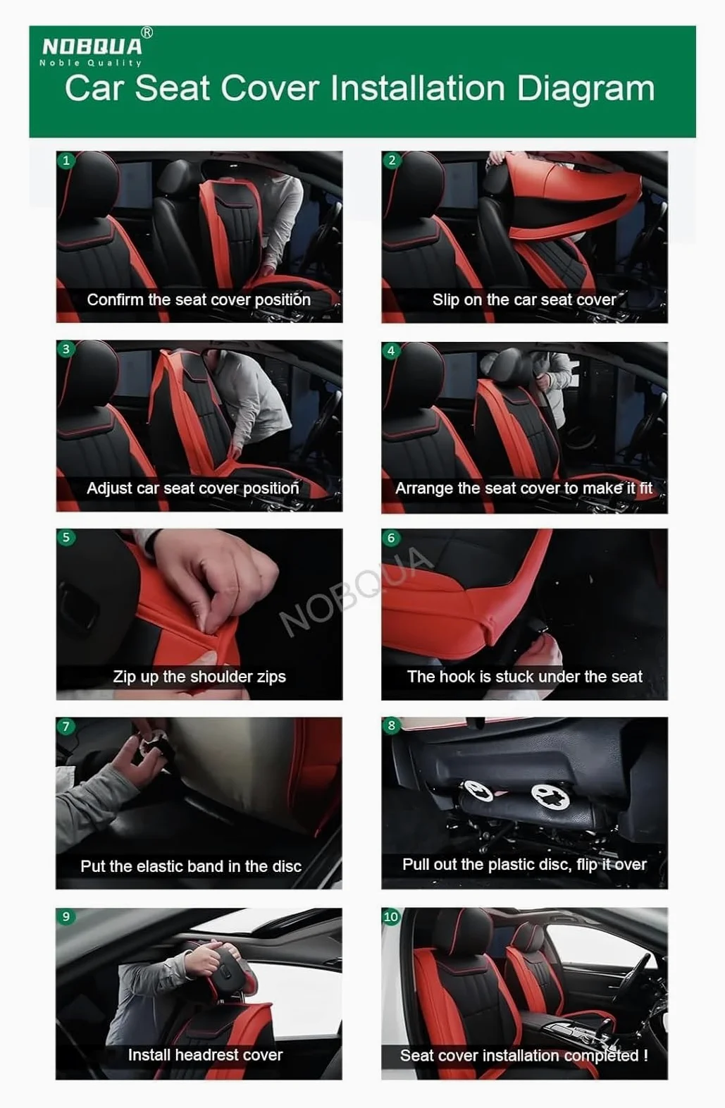 Fundas Asientos Coche para Skoda Kodiaq/Karoq/Skoda Fabia 2007-2025, Universal Juegos Cubreasientos Delanteros Funda Asiento Protector-2 Piel Plazas(Schwarz)