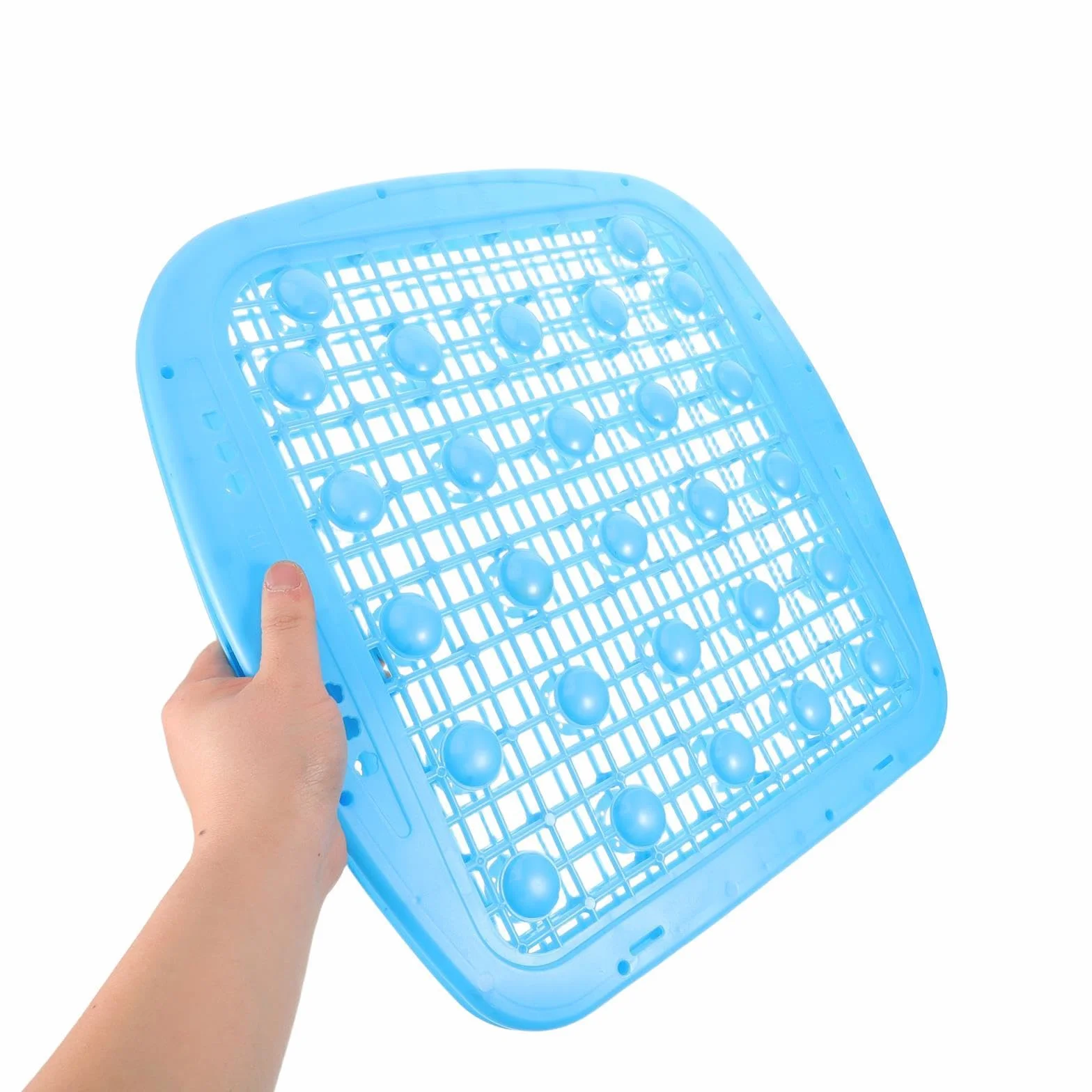 Cojín para Asiento de montacargas: Transpirable y ventilado, con Doble Capa de Bolas de Masaje, diseño Hueco de 40 x 39 cm, Ideal para excavadoras de Camiones.