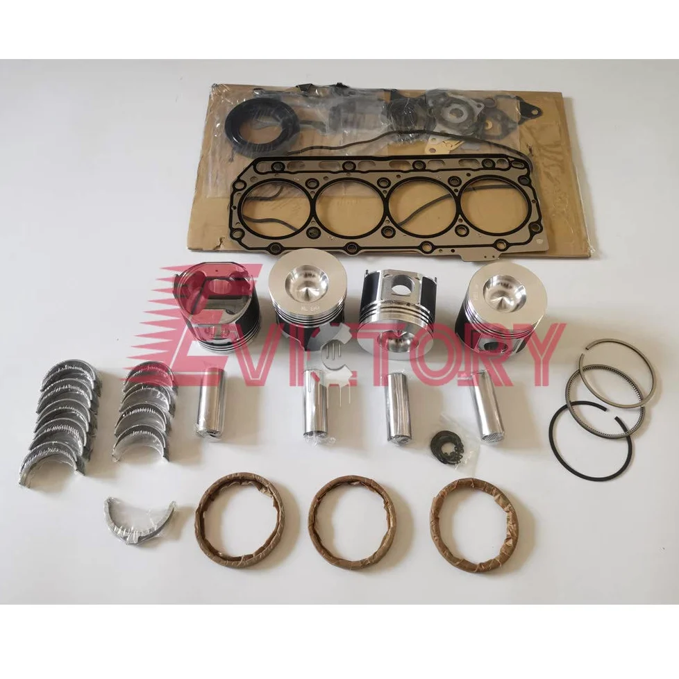 Para yanmar 4TN82 4TN82L Kit de reconstrucción de reconstrucción de junta de pistón anillo guía de válvula + bomba de agua + bomba de aceite