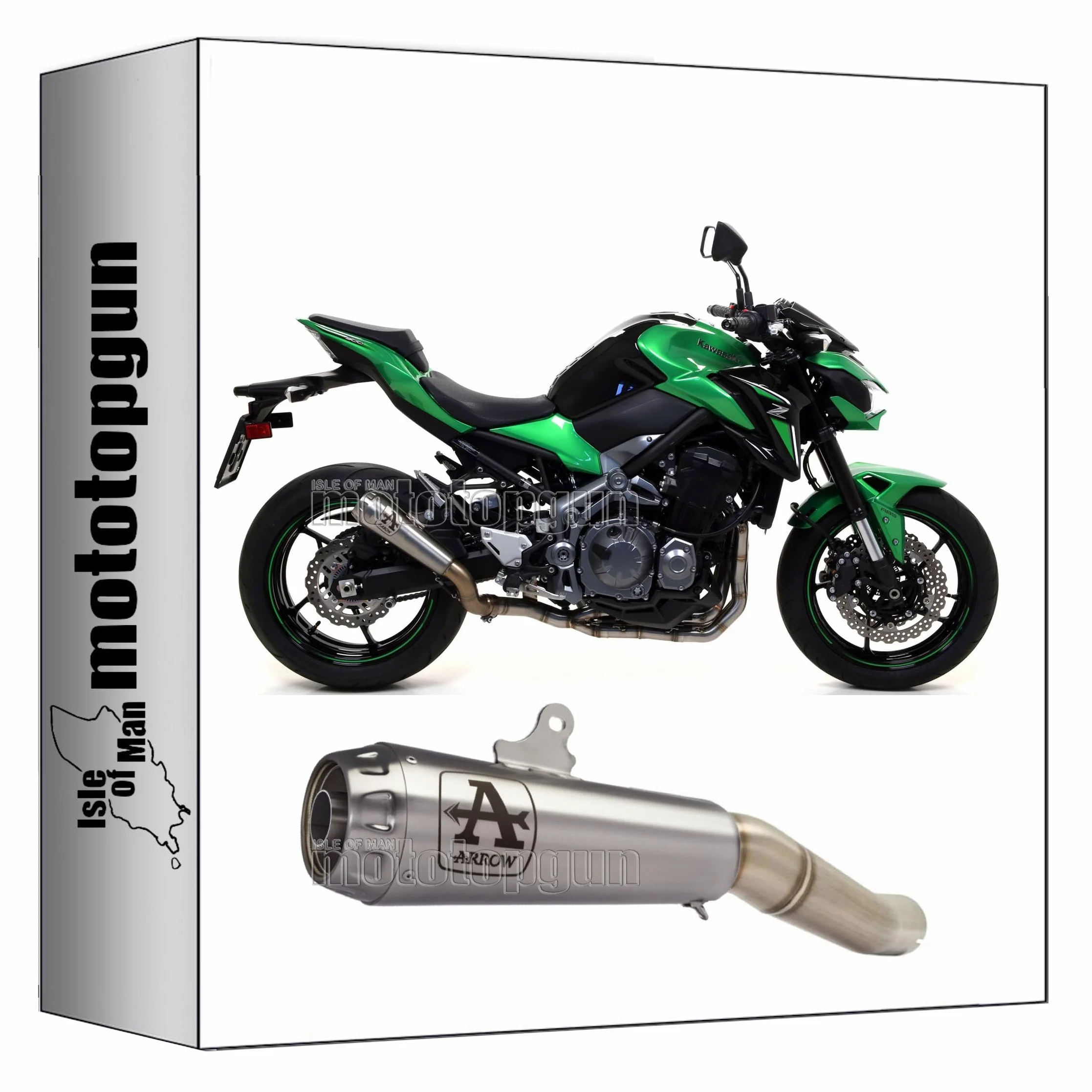 arrow 71856PRI tubo de escape homologado pro-race nichrom compatible con kawasaki z900 z-900 a2 2019 2020 2021 2022 2023 mototopgun