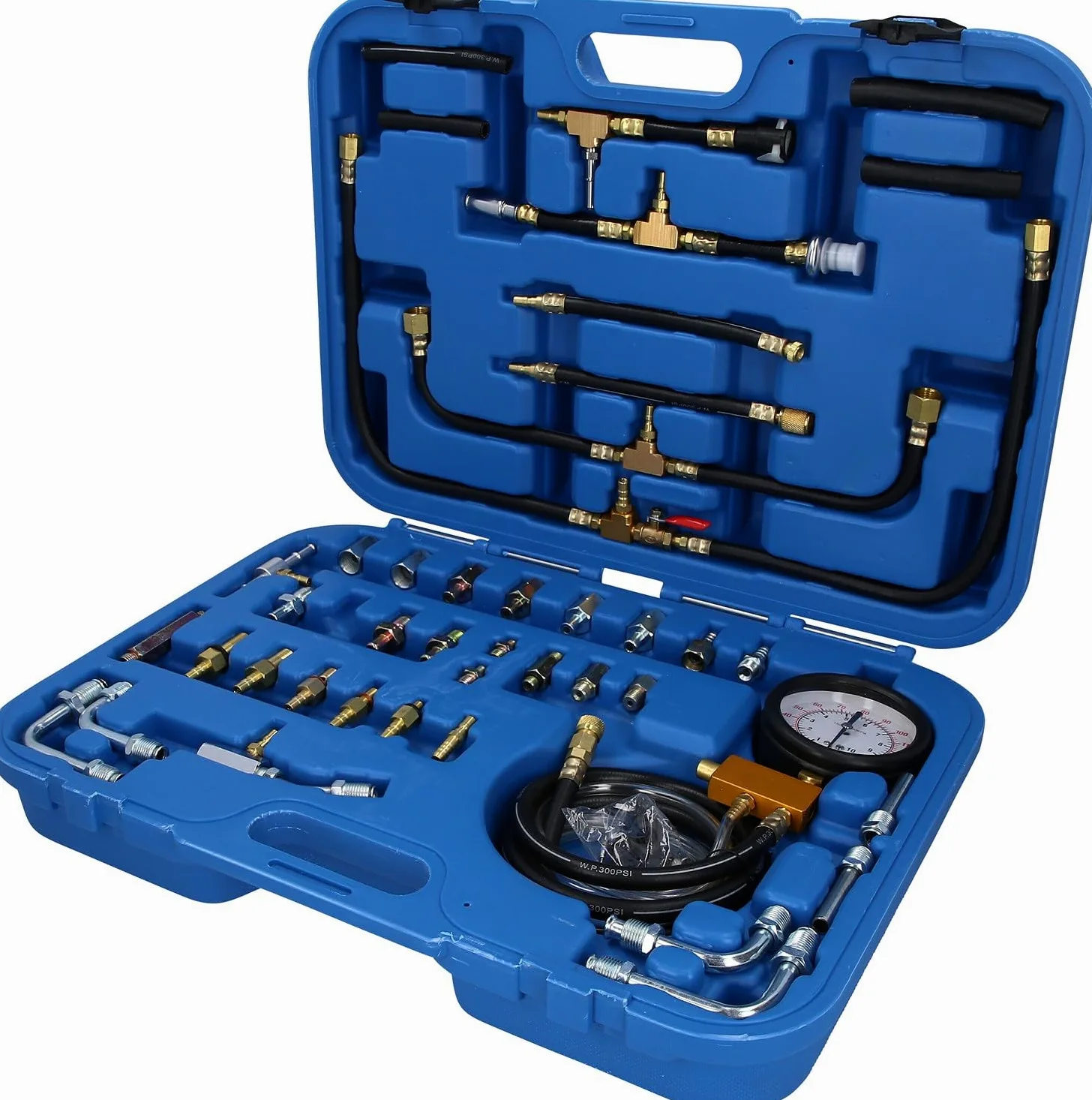 BRILLIANT TOOLS BT581400 Juego de comprobador de presión de gasolina, 44 pzs [Powered by KS TOOLS]