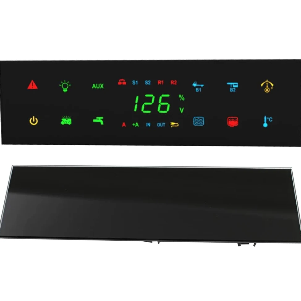 pro-Styling Nordelettronica Panel de control NE266 con vidrio negro para autocaravana, caravana y barco