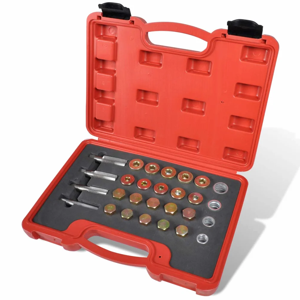 Juego reparacion para rosca carter, tapon carter y cajas de cambio, 64 piezas