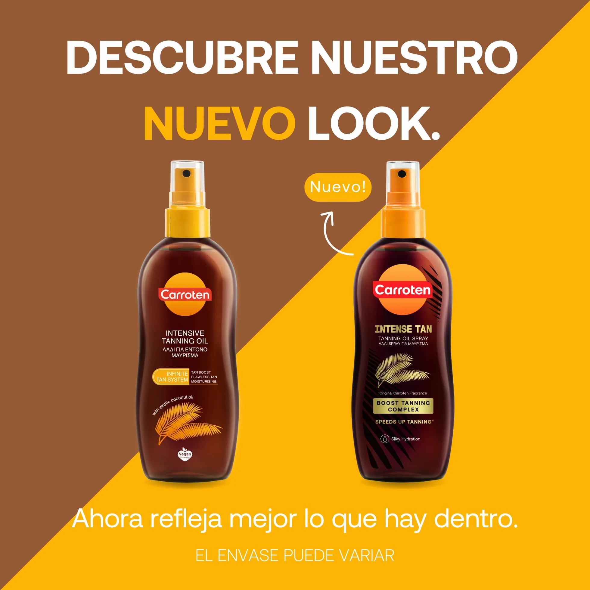 Carroten Aceite Bronceador Intensivo 150 ml Acelerador Bronceado Aceites Zanahoria Coco Potenciador Bronceado Rápido Intenso Vitaminas A E sin SPF