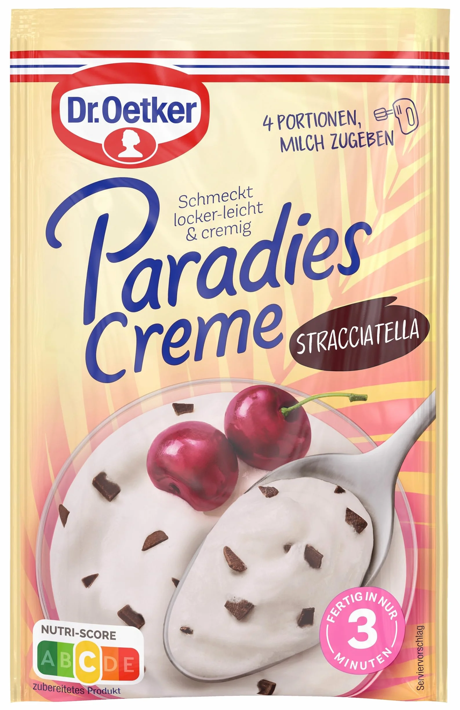 Dr. Oetker paraíso crema Stracciatella, 12 x 66 g