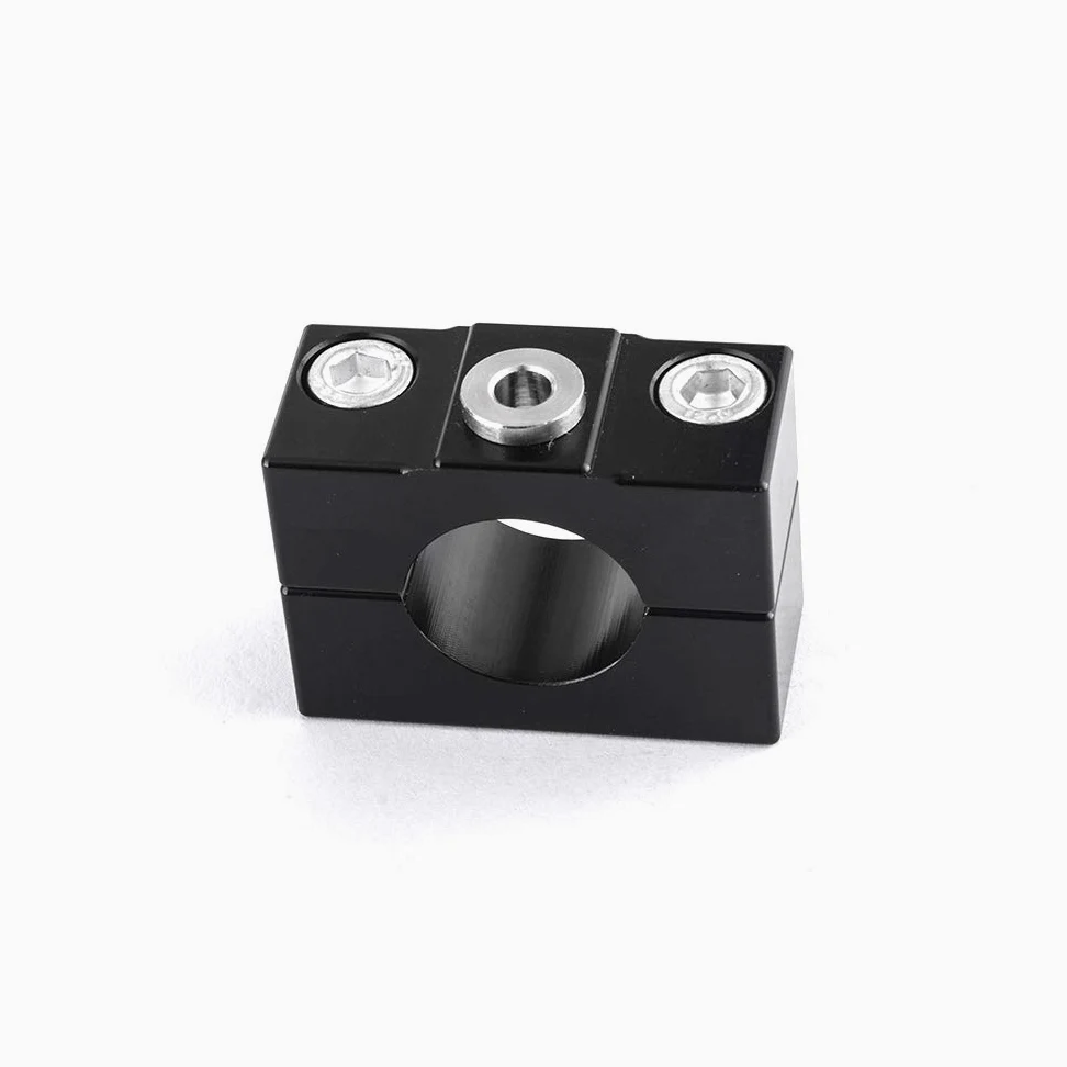 Oldbones - Guía de perforación para manillar de motocicleta para taladro de 5 mm, compatible con barras de 22 mm a 25 mm