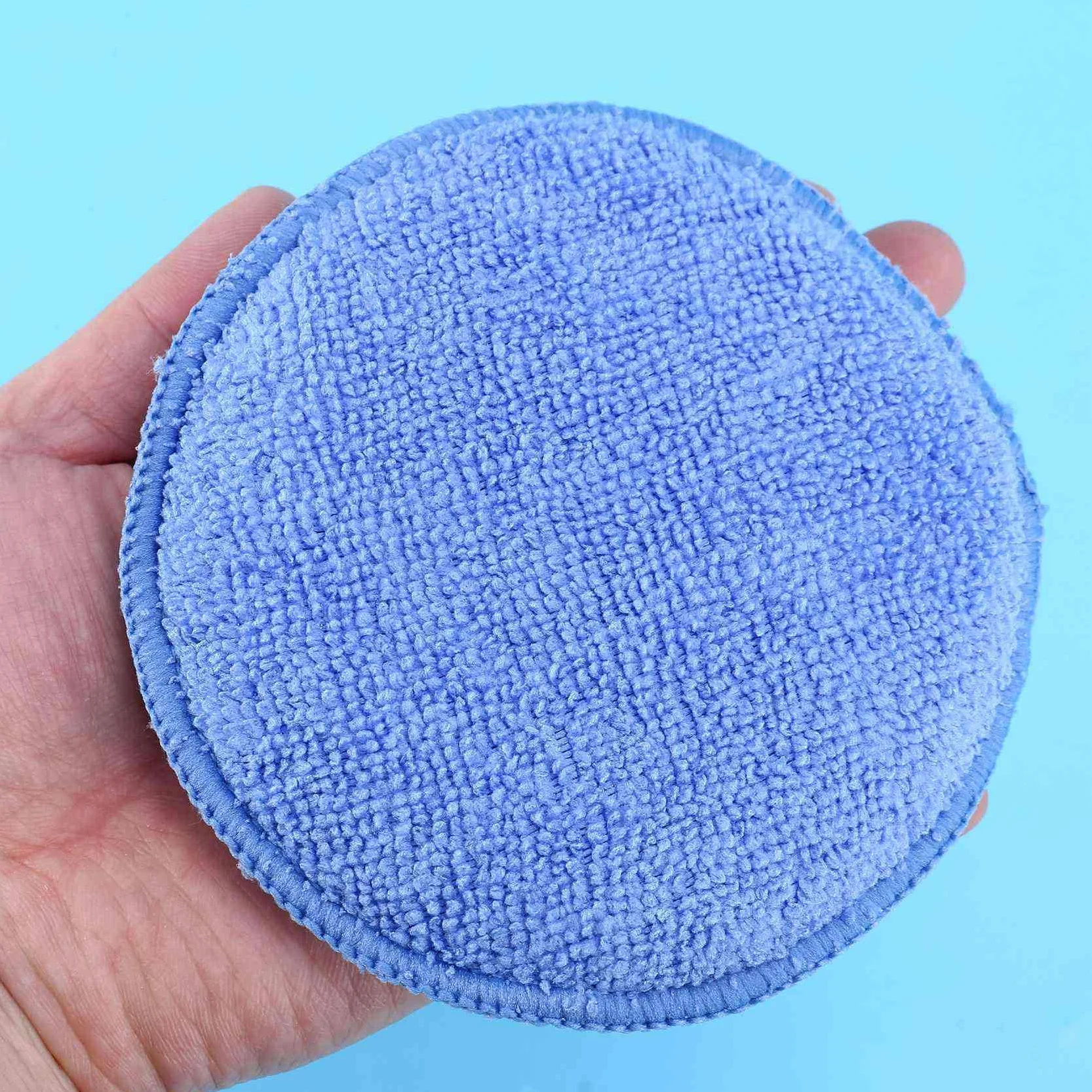 Aplicador de de microfibra, 120 unidades, esponja de espuma de para limpieza de coche, color azul