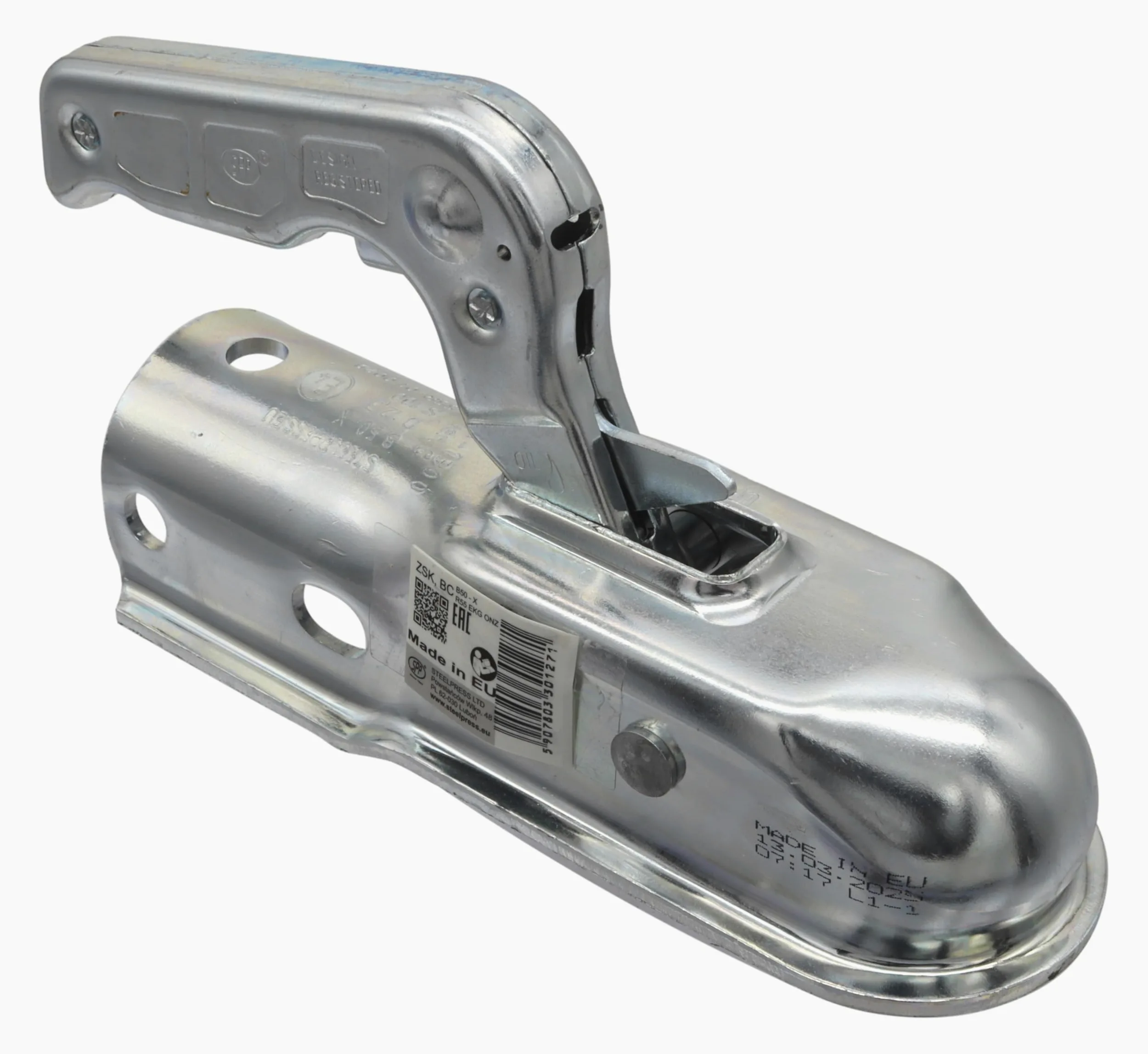 SPP Acoplamiento de bola universal hasta 1300 kg TIPO ZSK 1300 C 35-50 mm tubo redondo perforación 12/12 mm horizontal y cruz