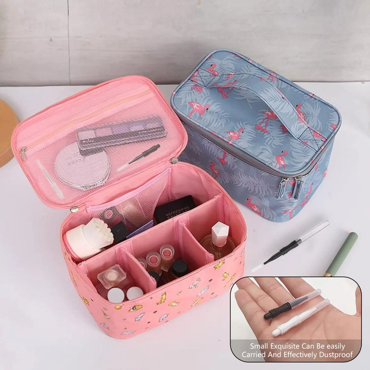 Brochas Microcejas con Tapa, Cepillo Carrete Cejas, Micro Cepillo Laminación de Cejas, 2 Tamaños