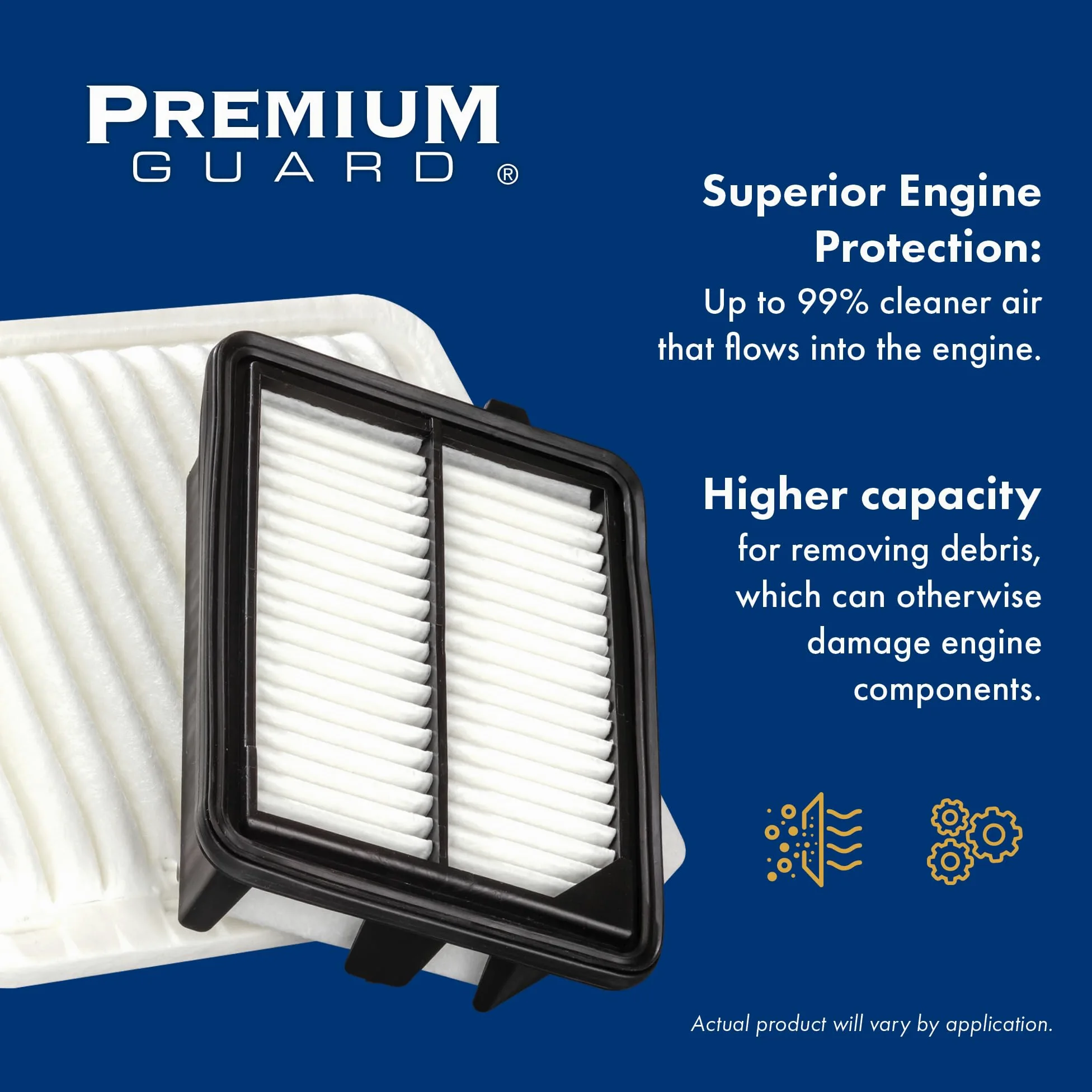 Filtro de aire de motor PG PA99095 | Compatible con Fiat 500X 2016-18, Jeep Renegade 2015-21, Compass 2017-22, Ram ProMaster City 2015-22