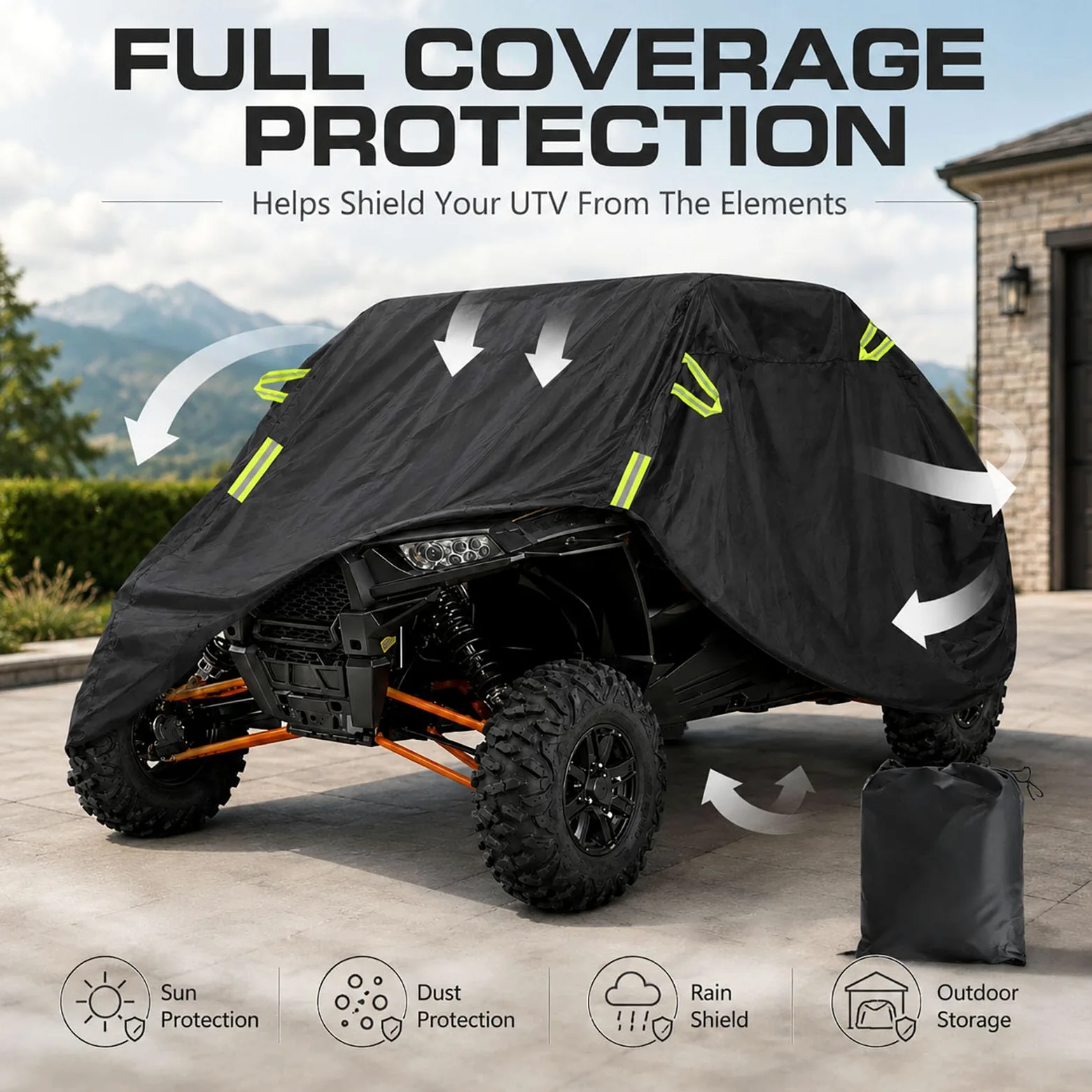 Funda UTV para Massimo Warrior 1000 MXU 2020-2024 | Impermeable Protección Exterior Para Todo Clima Vehículos Off Road
