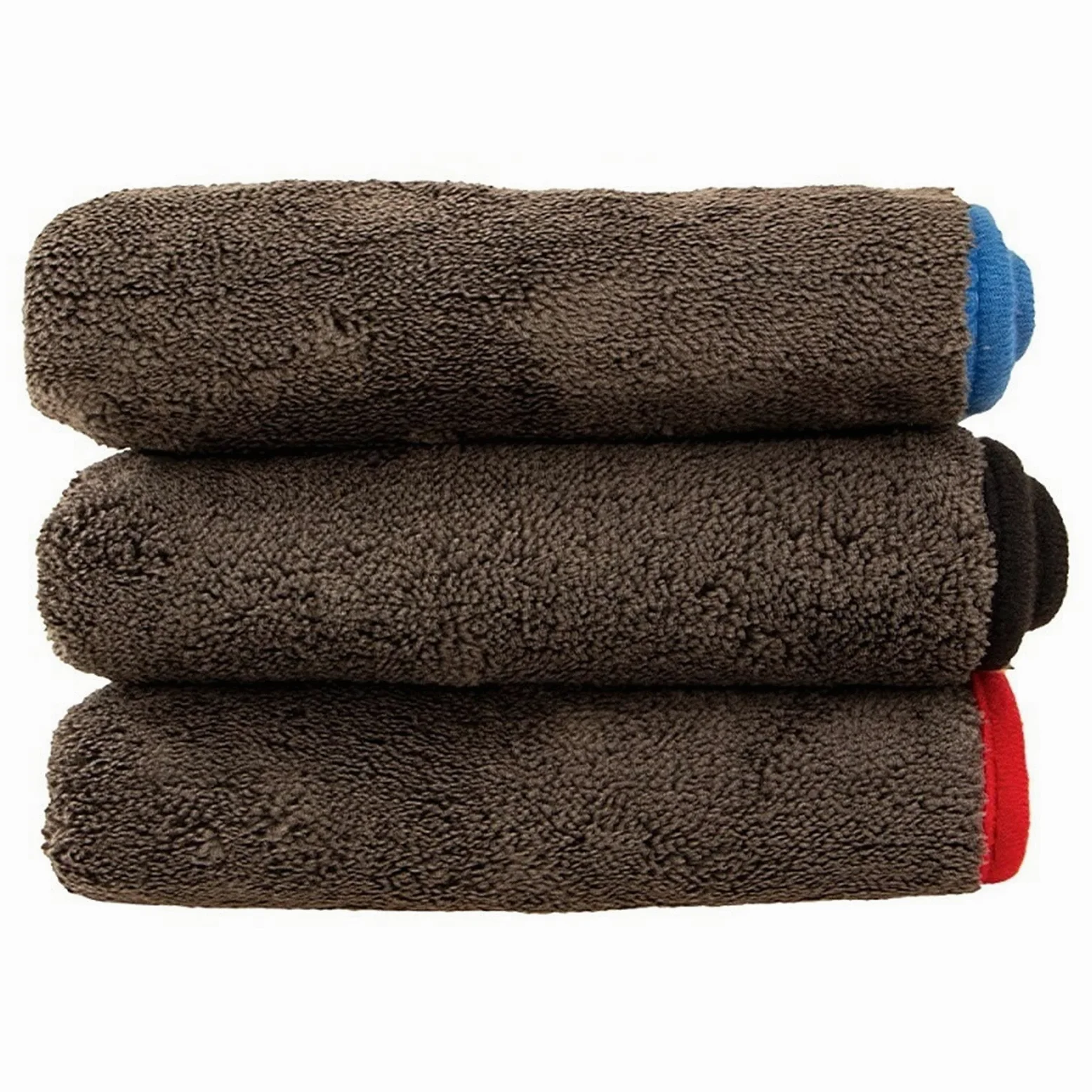 ACiyD Toalla Seca Paños de Limpieza para Autos Mejorados 1200gsm Toalla de Secado para Autos Ultra Gruesa Paño de Microfibra Toalla de Limpieza súper Absorbente Suave (Color : Black) (Rojo)