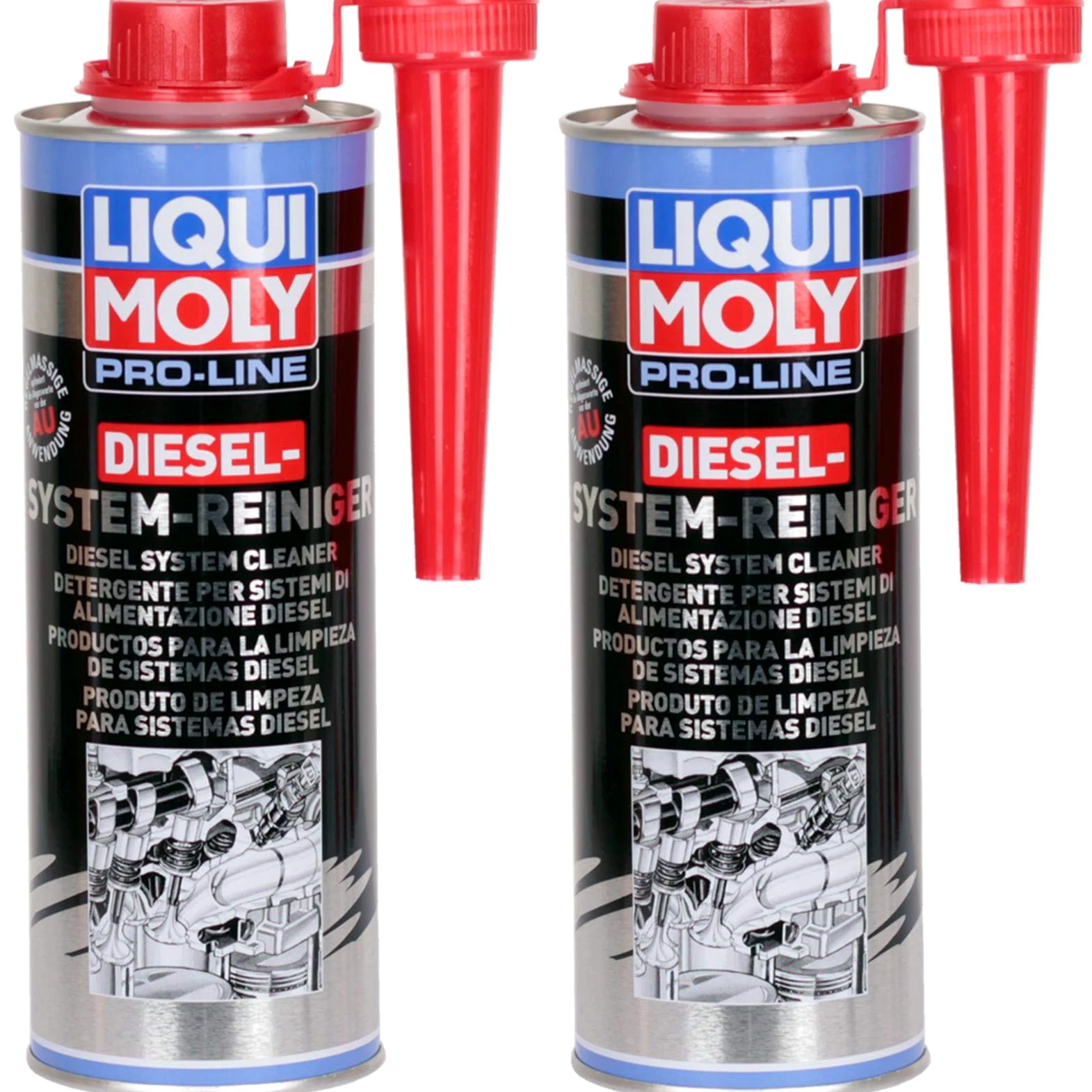 BandelOne contiene 2x 500 mL Liqui Moly 5156 Pro-Line Limpiador de Sistema Diesel para Inyectores, Aditivo Diesel