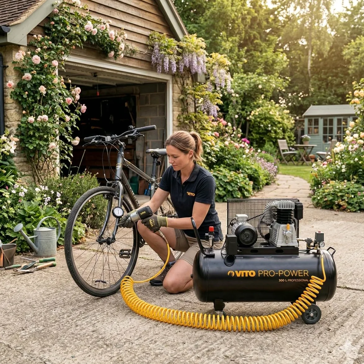 VITO - Compresor de aire 300L 10 Bar 4000W 5.5CV 500L/min - Compresor de taller para herramientas neumáticas pintura inflado 380V | Compresor de taller, Para herramientas neumáticas, Pintura, Inflamación