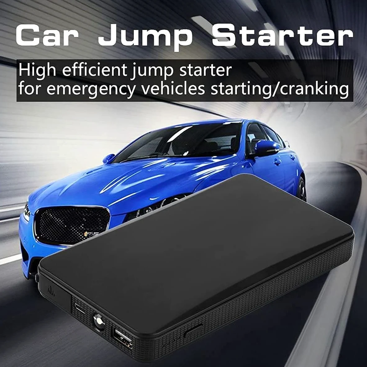 Arrancador de Coche de 20000 mAh, Dispositivo de Arranque portátil para Coche de 12 V, Cargador de Coche, arrancador de Emergencia con Pinza, Linterna LED y Cable.