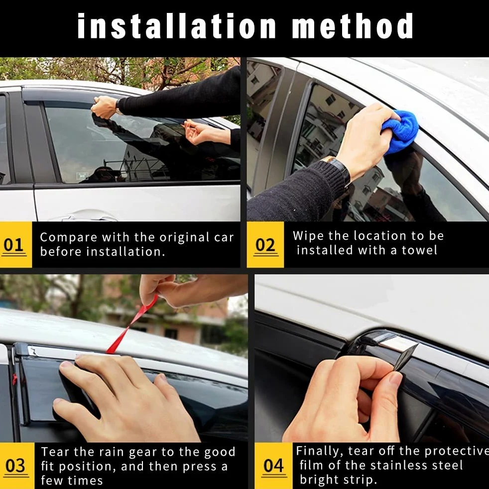 Deflectores de viento para Mercedes Benz A-Klasse W177 A180 A200 A220 A250, Deflector de Viento de Coche deflectores de lluvia viseras de ventana Deflectores de Aire Visera Solar Auto Accesorios