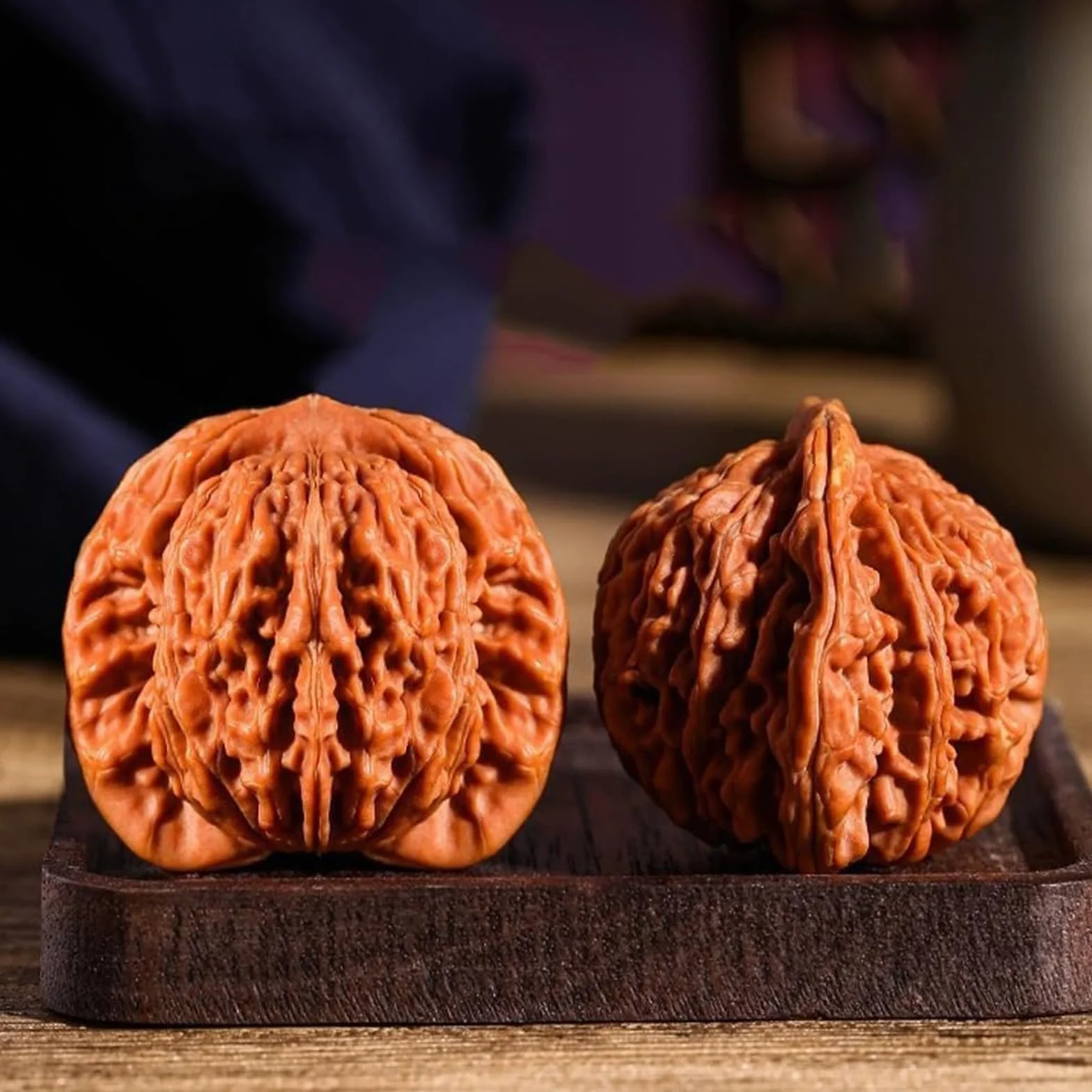 Nueces Wenwan de China naturales seleccionadas sin pulir color original coleccionables 38-39