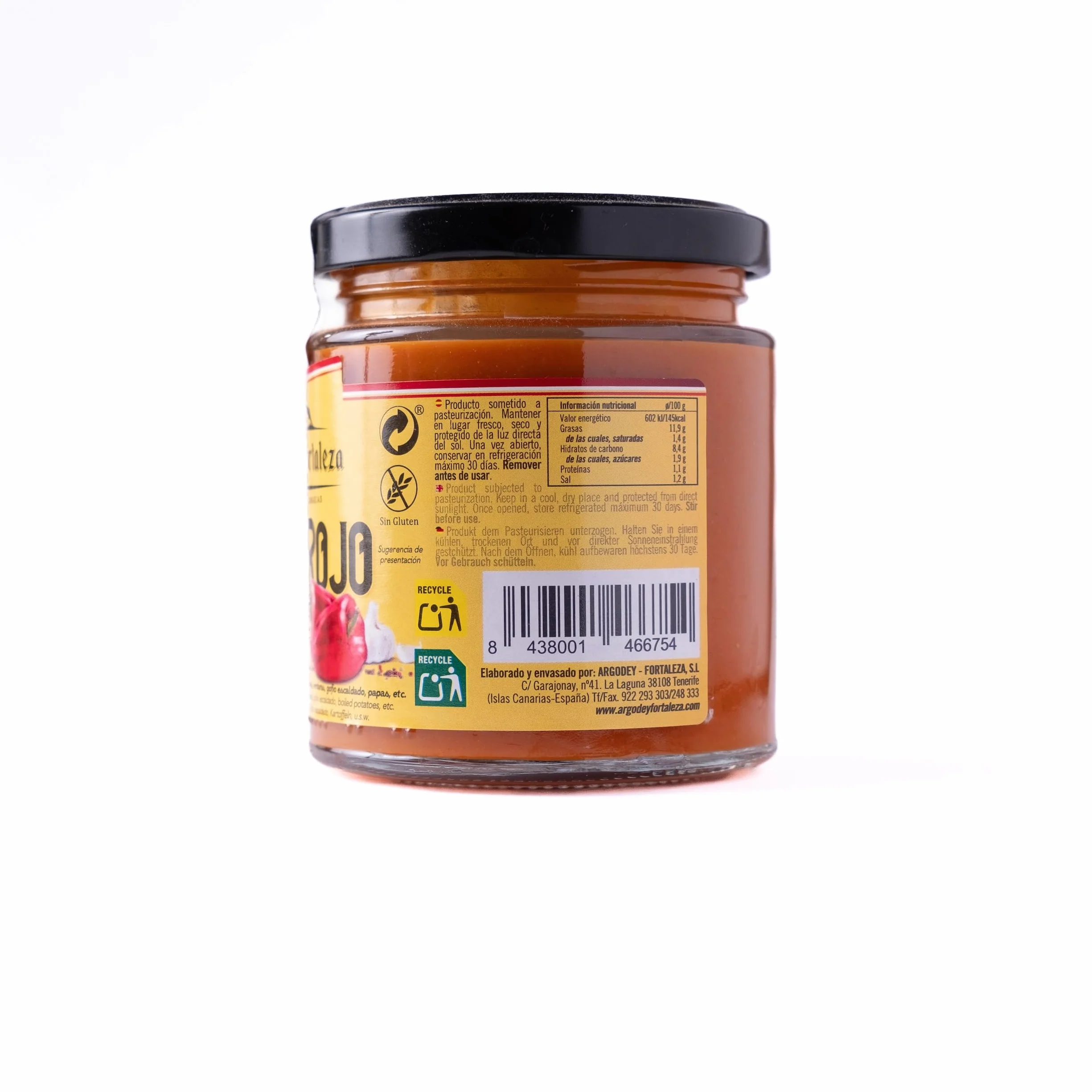 Argodey Fortaleza Mojo Rojo Picante 200g - Autentica Salsa Canaria para Untar