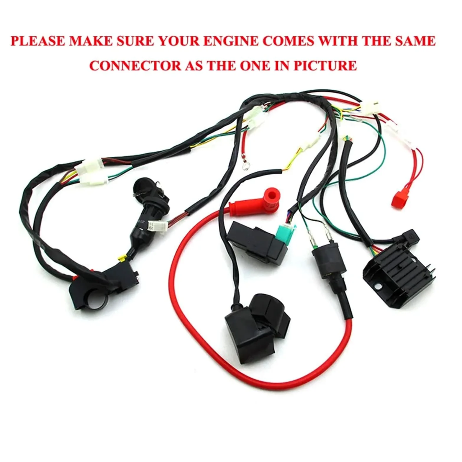 unidad CDI Kit de cableado con interruptor llave encendido CDI para Zongshen 190cc