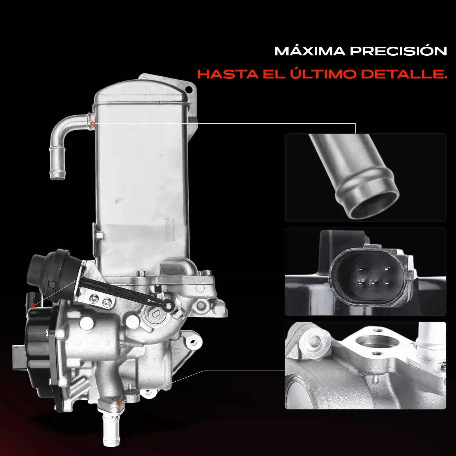 Frankberg Válvula EGR enfriador recirculación de gases de escape | 03L131512BG; Compatible con: Exeo 3R2, A4 Allroad 8KH, A6 4G2 4GC, A5 Sportback 8TA, Exeo ST 3R5, A5 Cabriolet 8F7