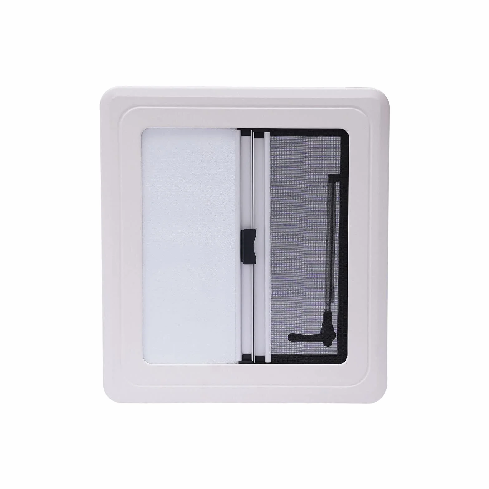 Ventana desplegable lateral, 45x50cm/90x50cm Ventana para autocaravana RV Ventana abatible externa con botón de presión para RV Caravana Camper Casa móvil con motor (45 x 50 cm)