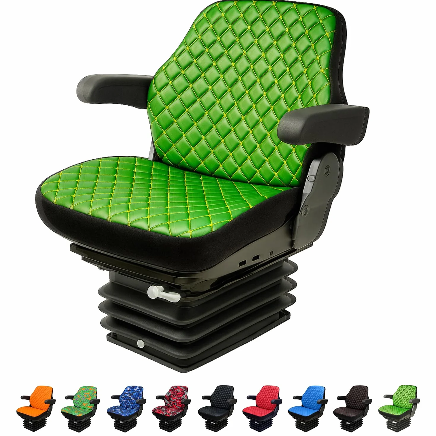 Funda de Asiento de Tractor Resistente para Tractores de gabinete sin reposacabezas, Funda de Asiento para Tractor John Deere, patrón de Camuflaje, 8 Colores (JD Esquema de Color)