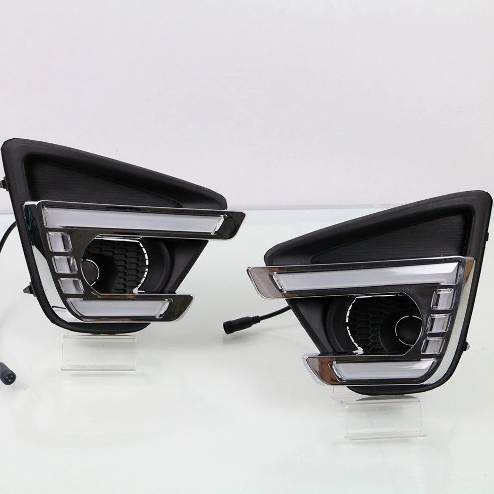 Luces diurnas LED DRL compatible for Mazda CX-5 2013 2014 2015 2016, DRL con señales de giro amarillas