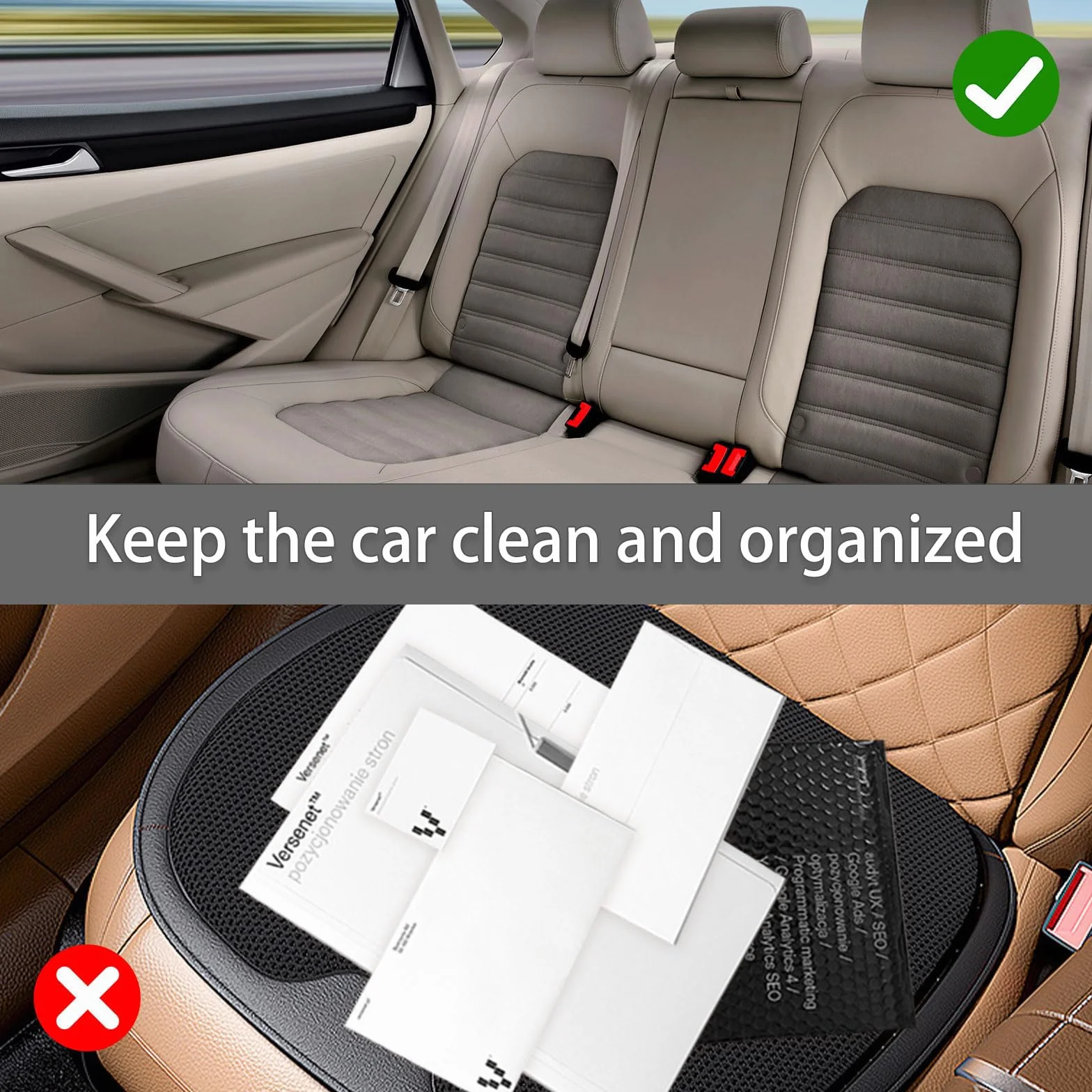 Carpeta Para Documentos A5, Organizador de Compartimento Para Guantera de Coche, Organizador de Guantera de Coche, Adecuada Para Cartera, Tarjeta de Aparcamiento, Soporte Para Gafas de Sol, Tarjeta de