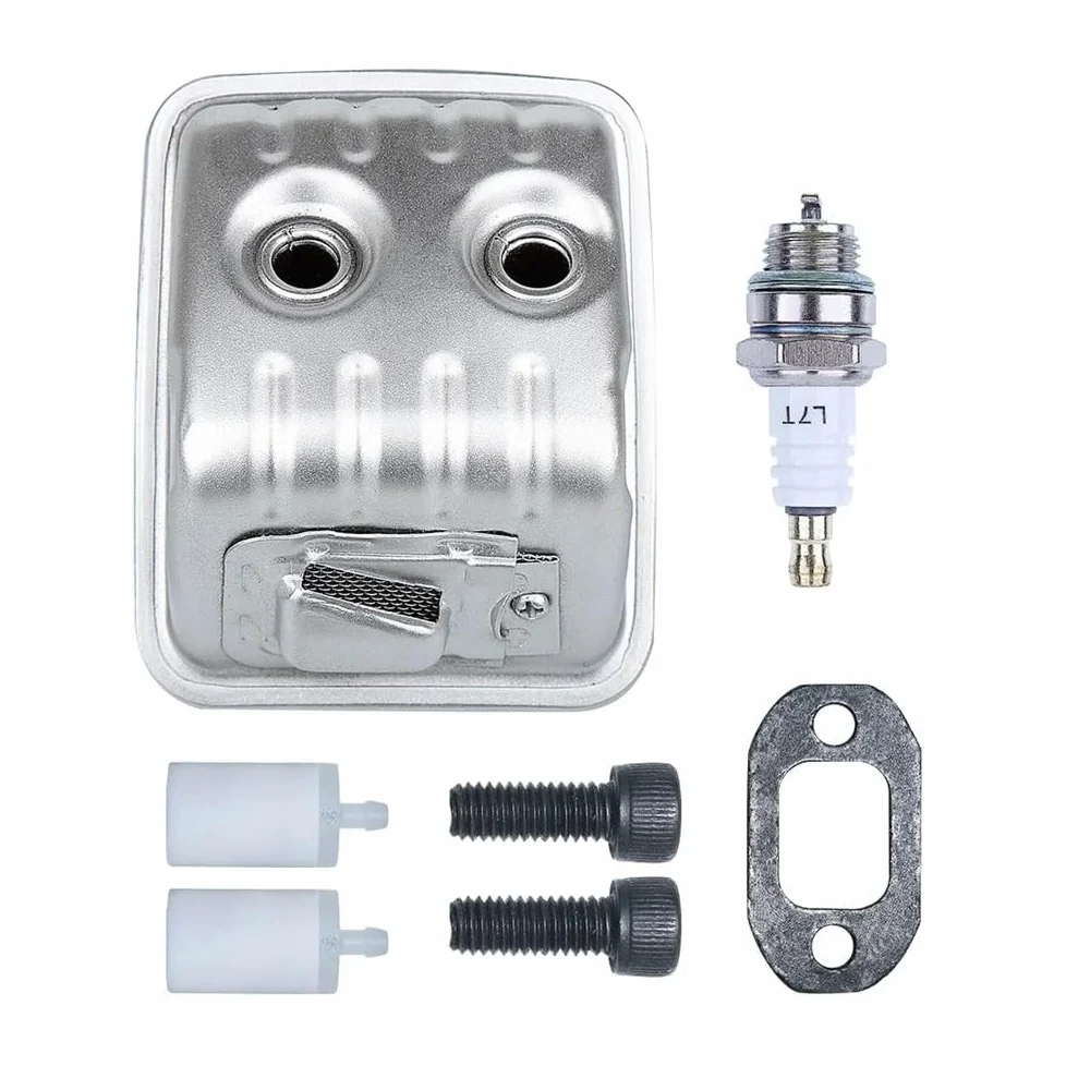Kit de Filtro de Combustible con Tornillo silenciador Compatible con 450 445 445e w bujía repuestos de Motosierra de Gasolina OEM 544147702