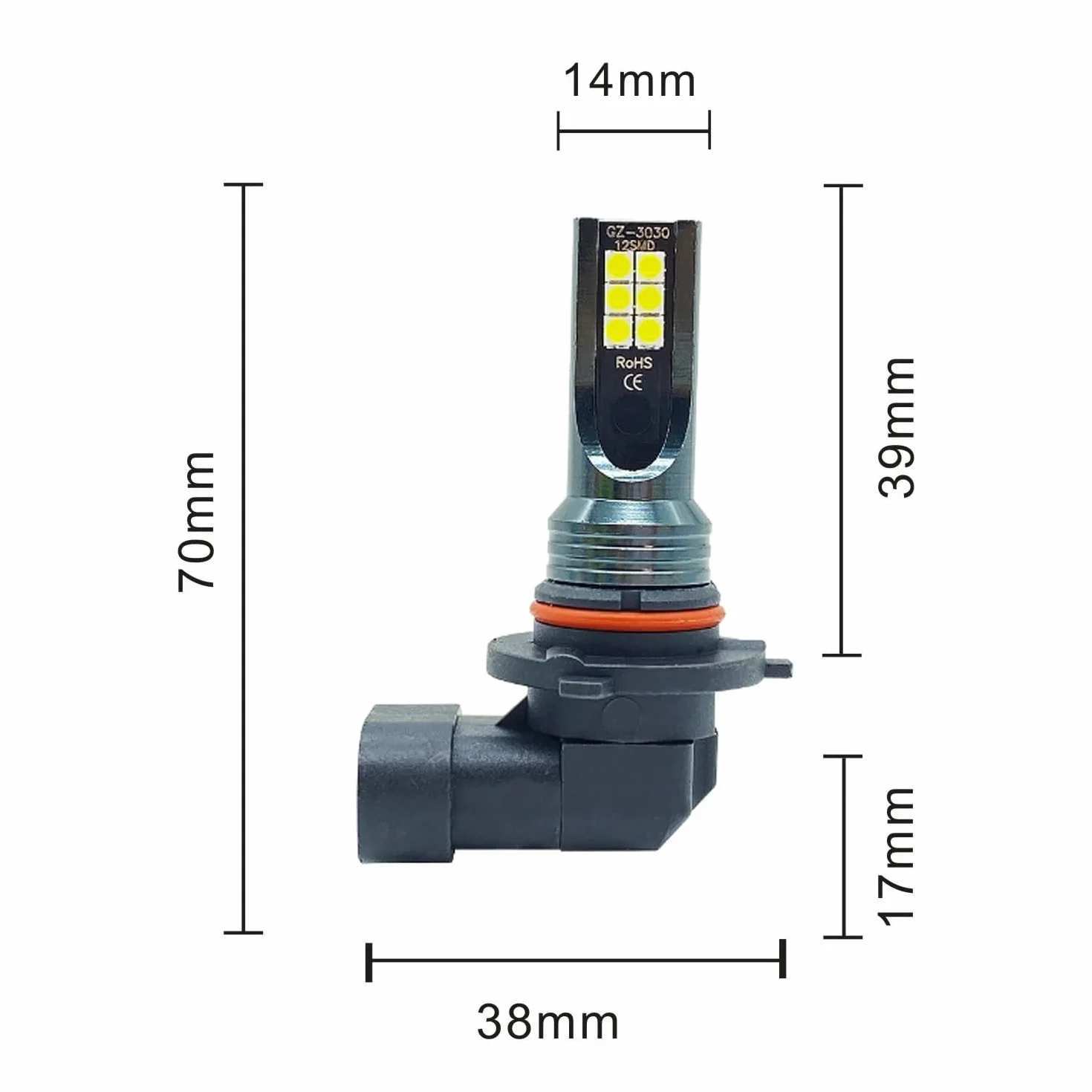 Genérico Luz trasera 2 uds H11 H8 H4 H7 H1 H16 H3 H10 9005 HB3 9006 HB4 luces antiniebla LED para coche 6000K bombillas de faros 3000K 12000K 4300K ​​lámpara para(8000K,H8)