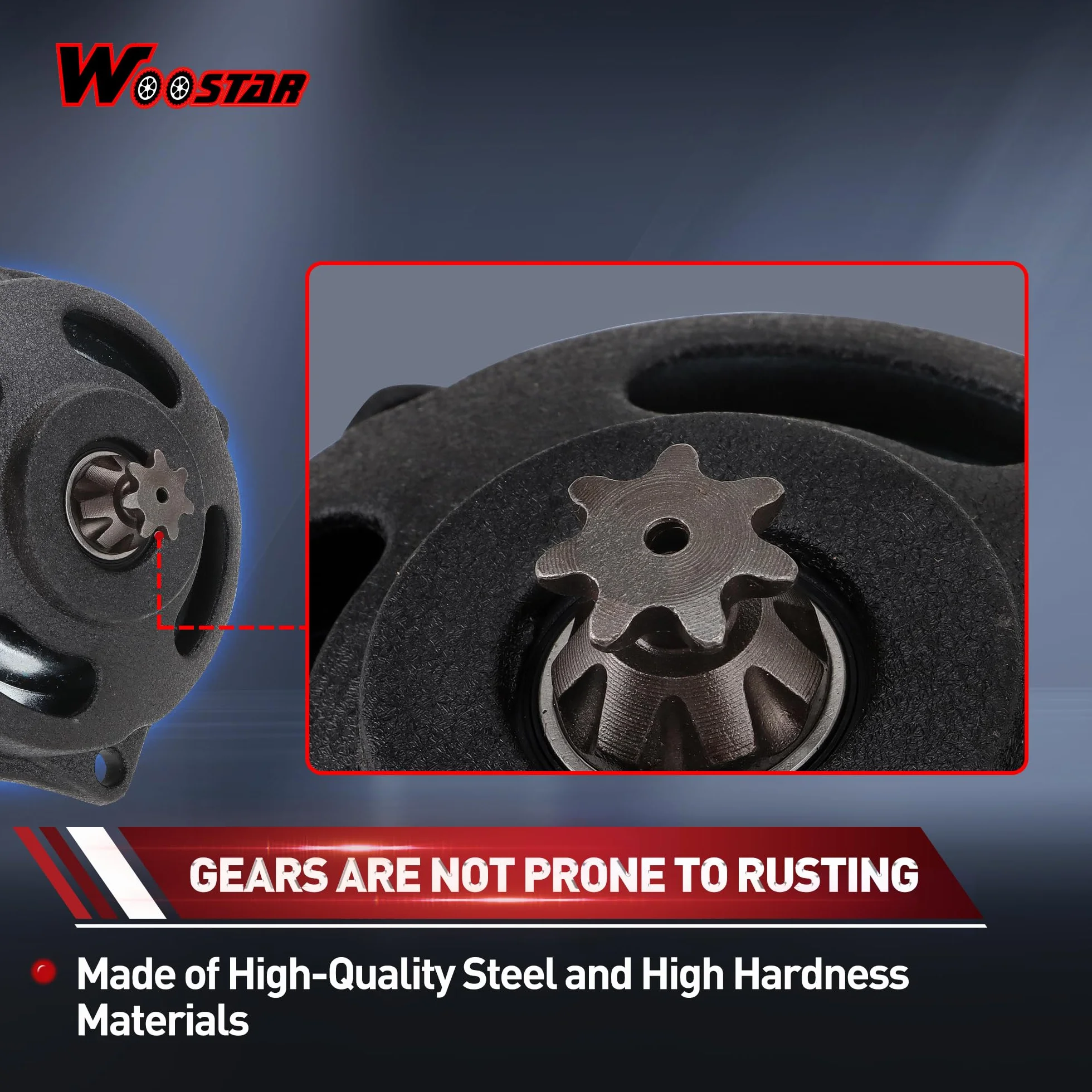 WOOSTAR Heavy Duty 7 Dientes Caja de Cambios Embrague Moto Reemplazo para 2 Tiempos 47cc 49cc Minimoto Pocket Bike ATV 4 Wheeler Go Kart Scooter