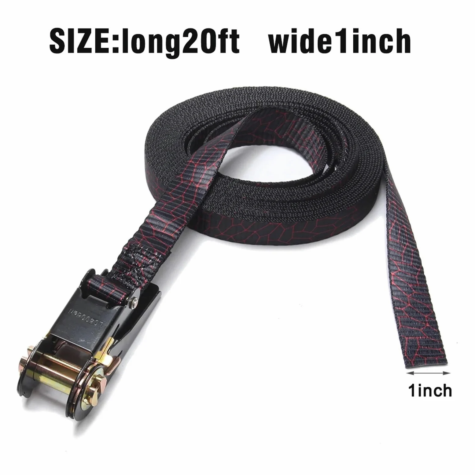 Correas de Trinquete Resistentes 4 Uds cuerda de tensión for coche correas de trinquete correas de amarre 5/6M x 25mm bolsa de equipaje correa de amarre de carga hebilla de Metal cinturón de trinquete