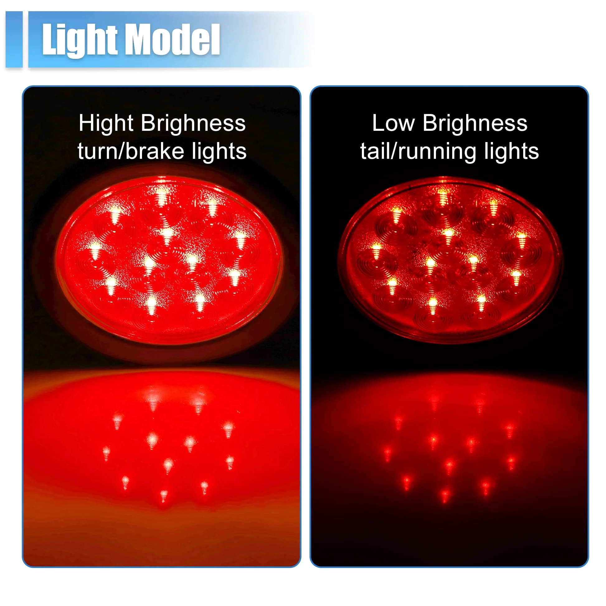 X AUTOHAUX 1 Juego 4" 12 LED Rojo Blanco Remolque Luz Barra Impermeable Marcador ID Barra