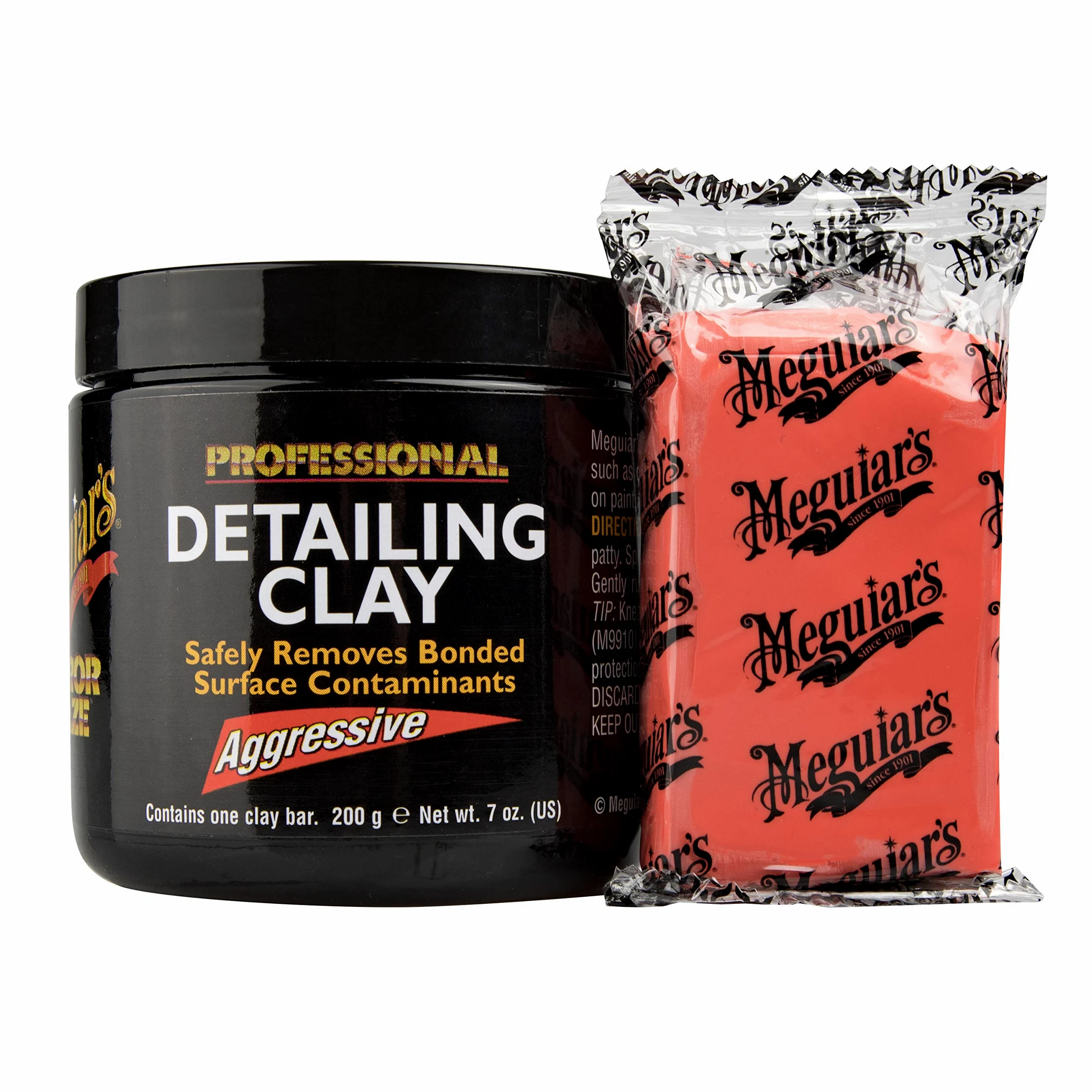Meguiar's Arcilla profesional para detalles, suave, C2000 – Barra de arcilla para coche elimina de forma segura los contaminantes adheridos a la pintura para un acabado suave y brillante – Barras de
