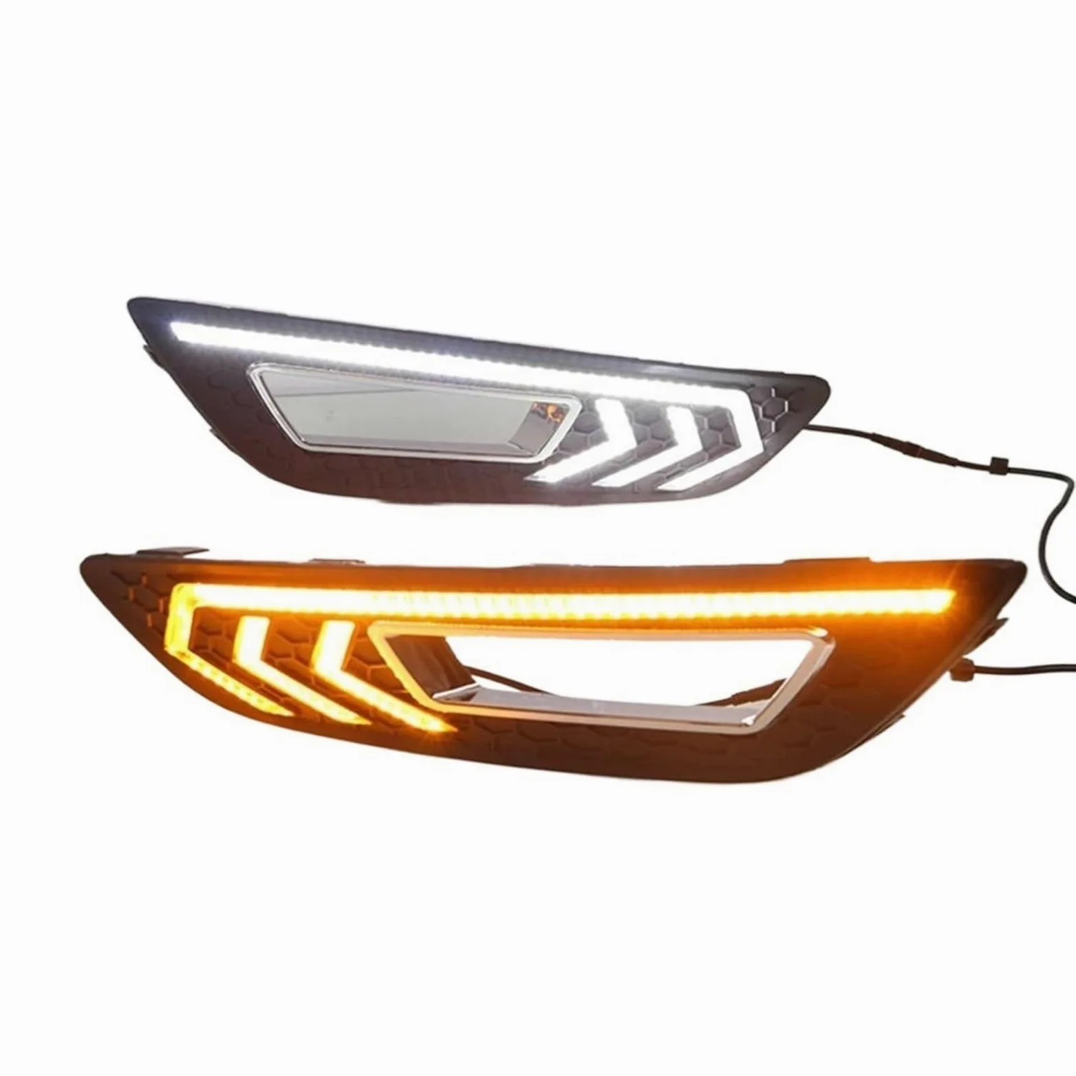 Lámpara Luz Antiniebla Luces Diurnas LED DRL con Luz Diurna Y Luz Antiniebla Amarilla para F&ORD para Focus 3 Mk3 2015 2016 2017 2018