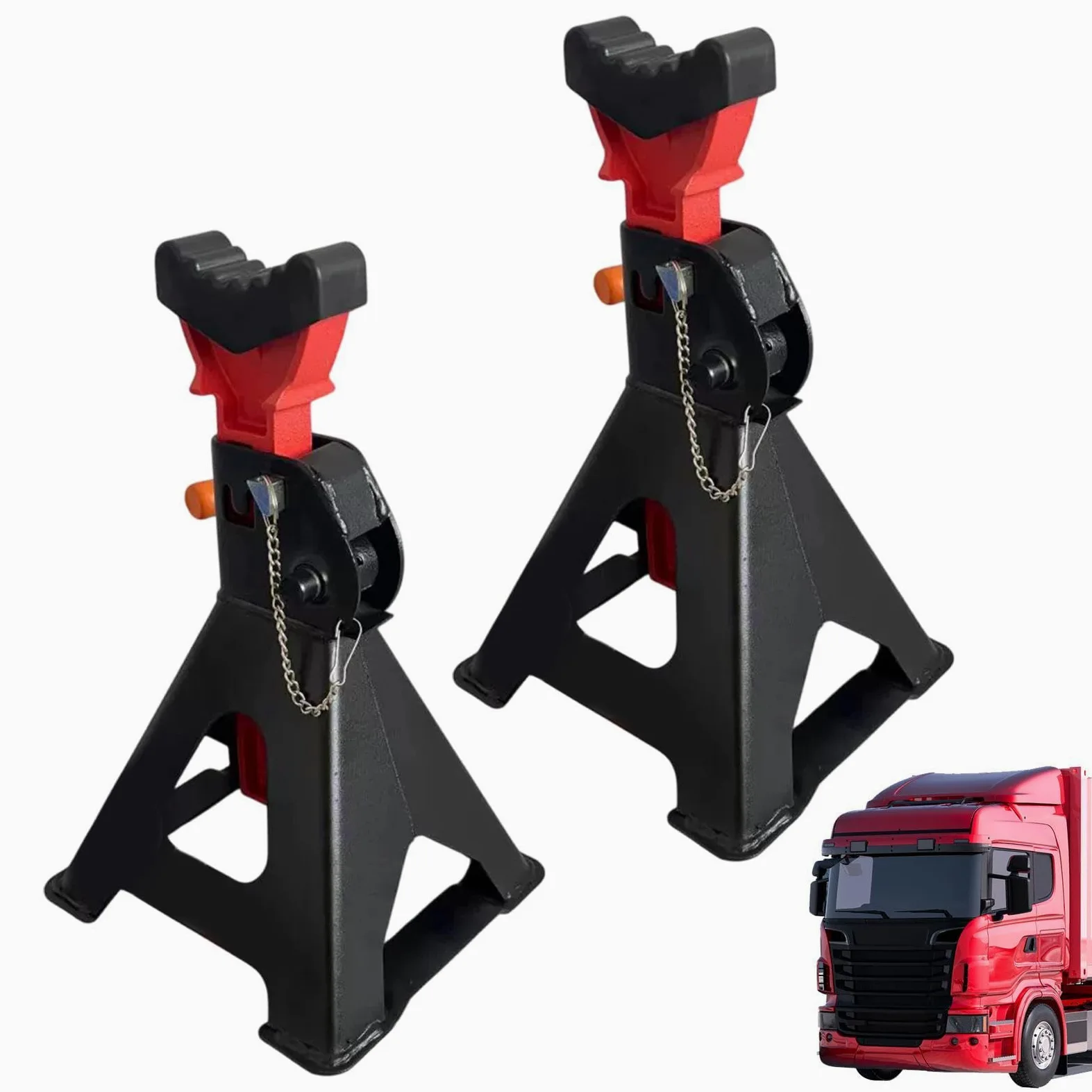 Caballetes 3 Toneladas Soporte Ajustable En Altura De Alta Resistencia Con | Soporte Elevador Para Coche Para Remolques Camiones Vehículos Automoción SUV Motocicletas Ga