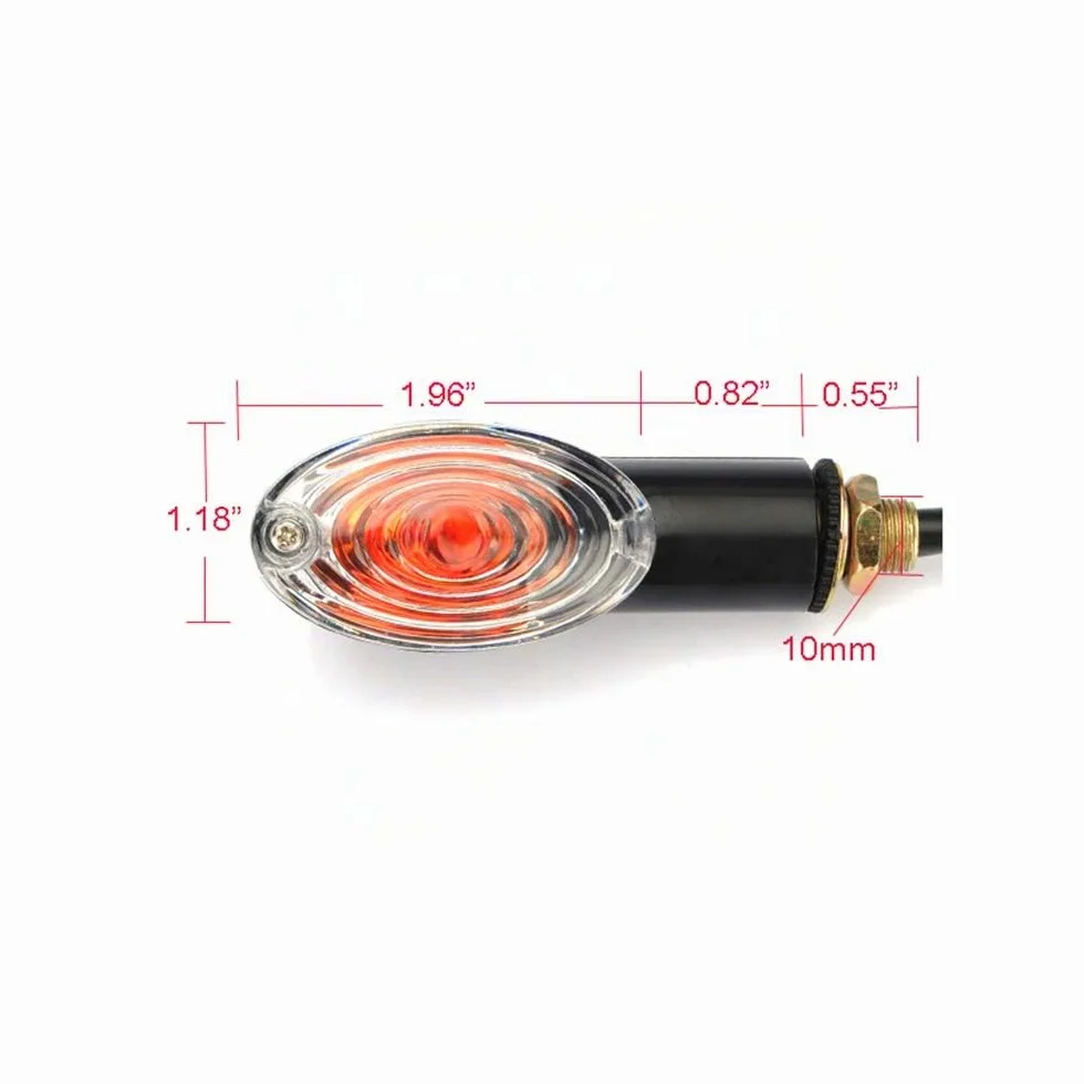 4pcs Intermitentes Indicadores de Motocicleta Mini Luces de Señal de Vuelta 12V Universal Impermeable para Moto Scooter Quad Cruiser Off Road