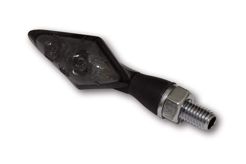 Highsider 203-284 LED-Blinker/Positionsleuchte PEN HEAD DOUBLE, schwarzes Metallgehäuse, getöntes Glas, Paar, E-geprüft.