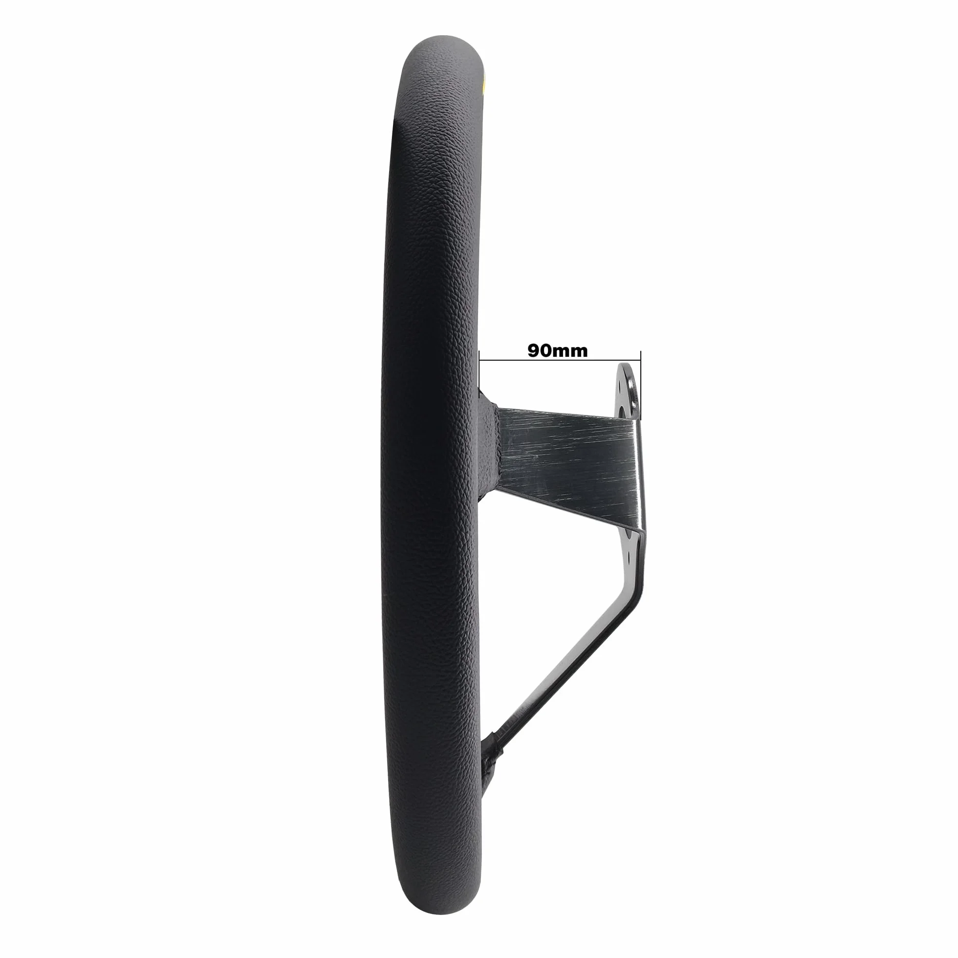Simoni Racing Volante Deportivo Carrera 350mm - Cuero Negro (Deep Dish - 95mm)