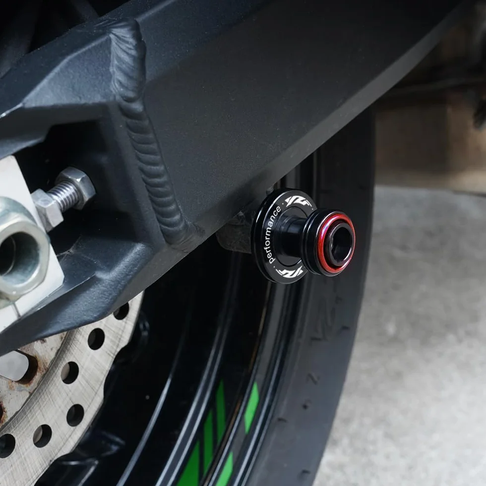 Para Yamaha YZF R1/S/M R3 R6 R7 R9 R25 R125 YZFR1 YZFR3 YZFR6 YZFR7 YZFR9 Accesorio de motocicleta de aluminio 6 mm, sarga, bobinas, deslizadores, soporte, tornillos (Rojo)